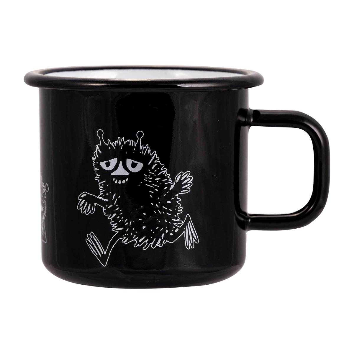 Muurla Mug en émail Stinky 37 cl Noir | Design Scandinave | Mugs Moomin | Noir