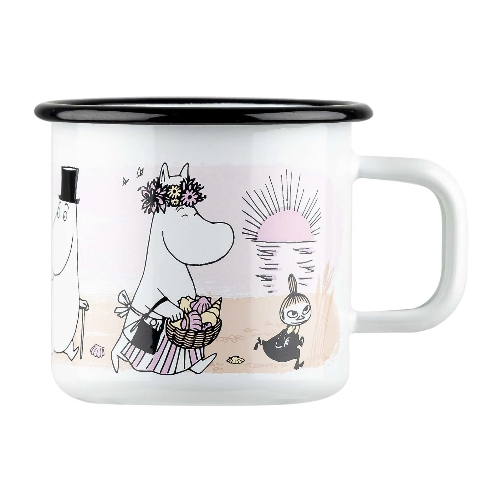 Mug en émail The Beach Retro 37 cl, White Muurla
