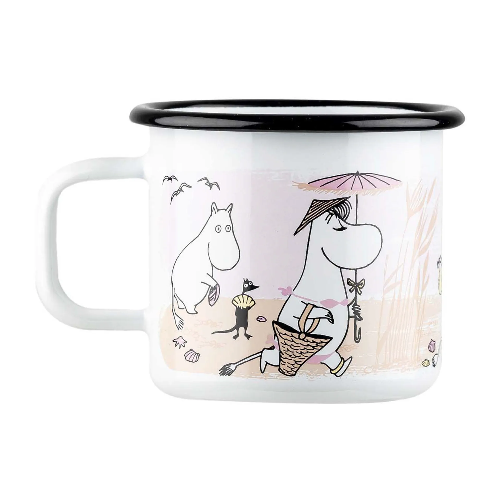 Mug en émail The Beach Retro 37 cl, White Muurla