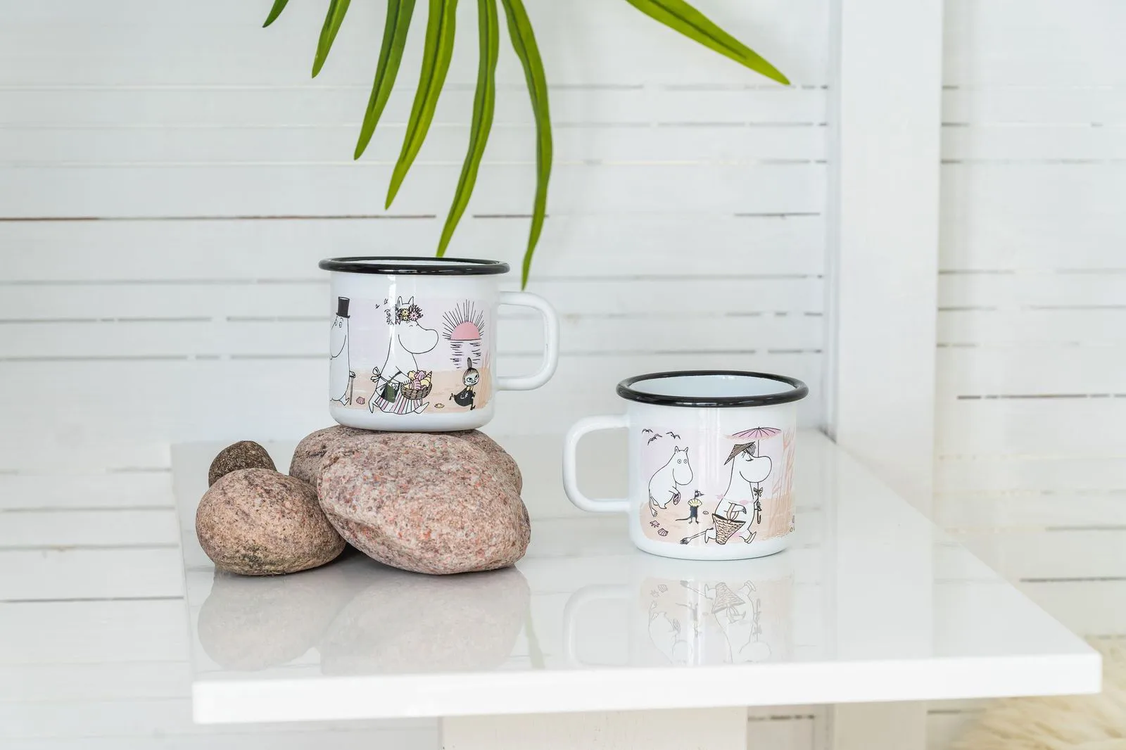 Mug en émail The Beach Retro 37 cl, White Muurla