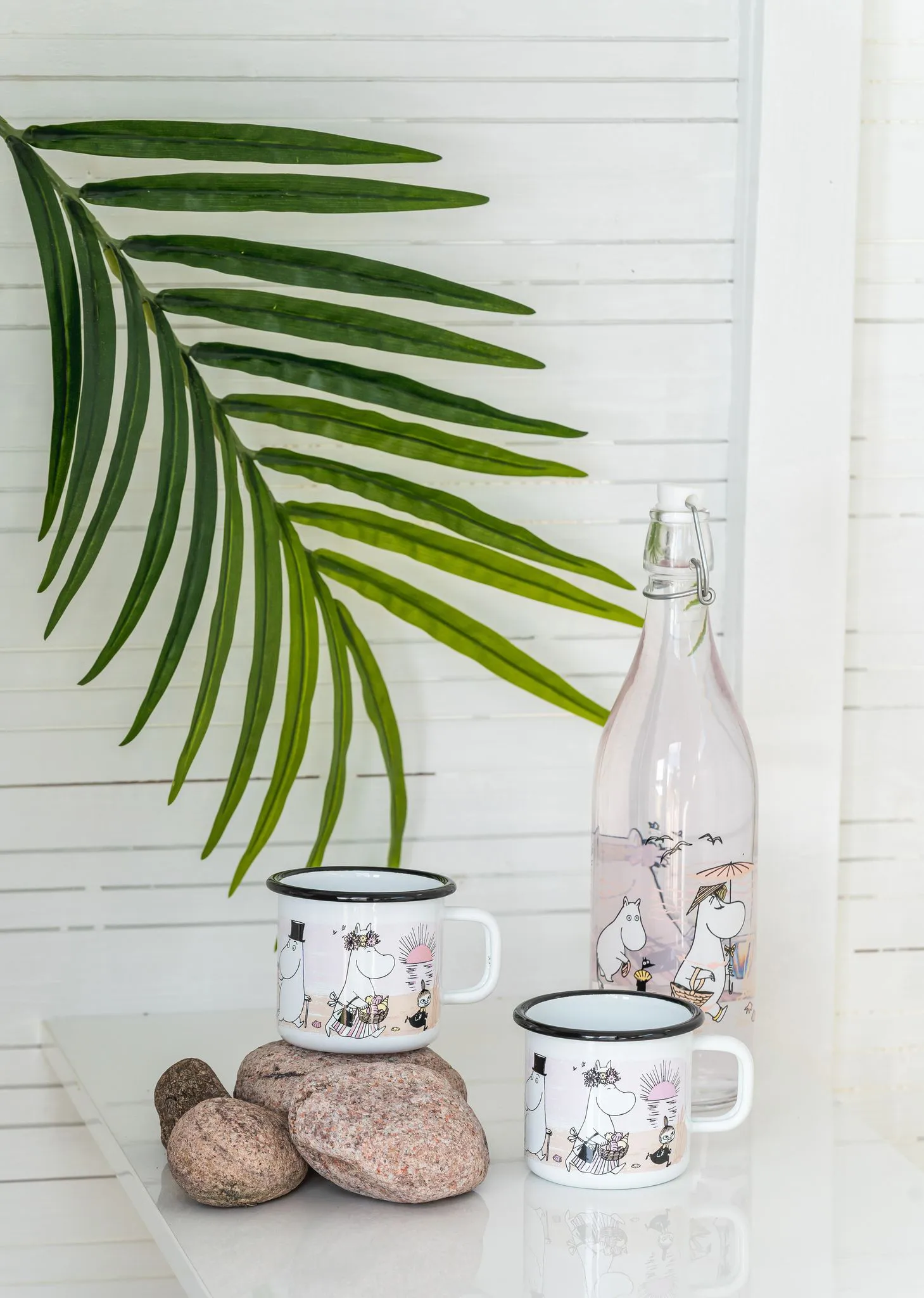 Mug en émail The Beach Retro 37 cl, White Muurla