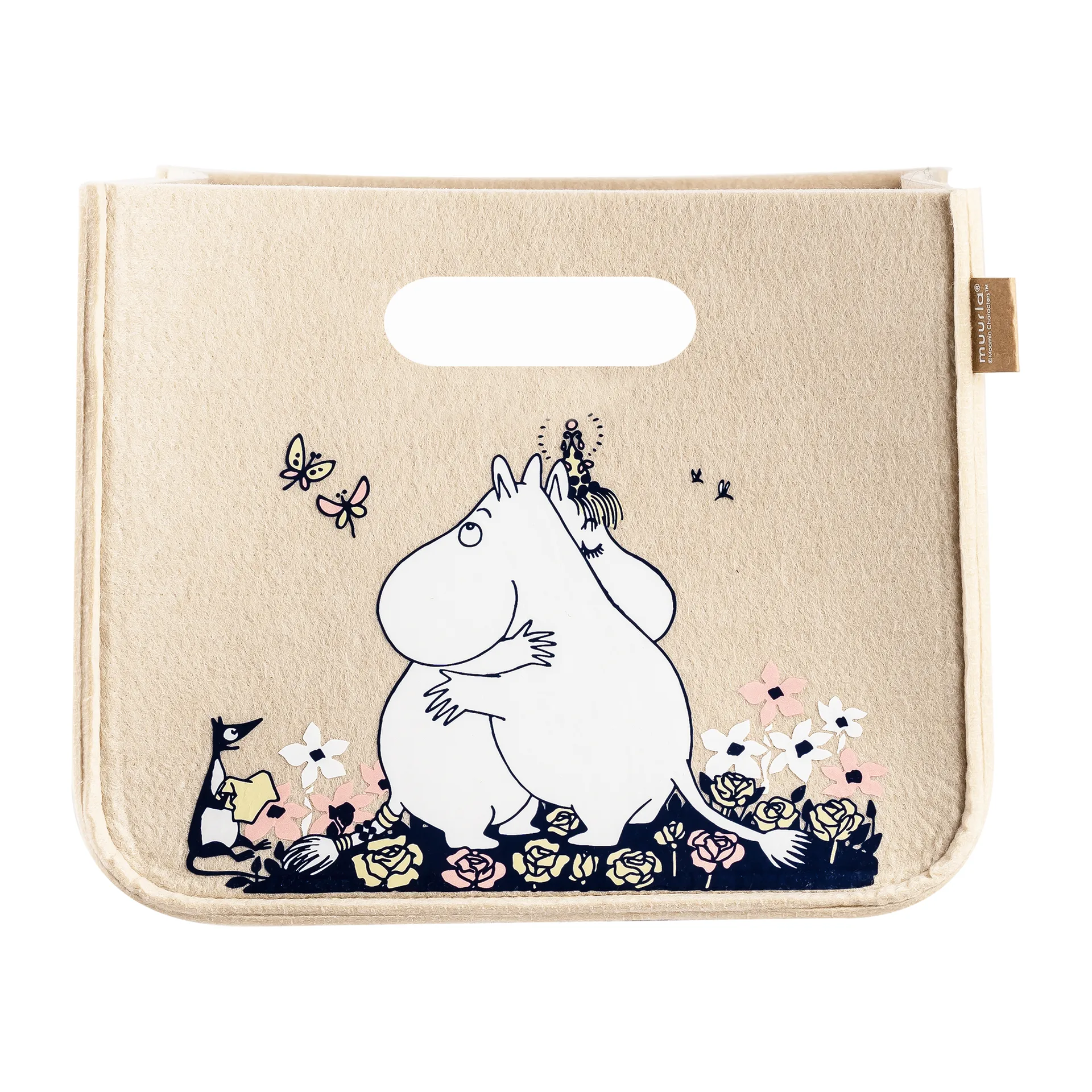 Panier de rangement Mumin Hug 26x26 cm, Beige Muurla