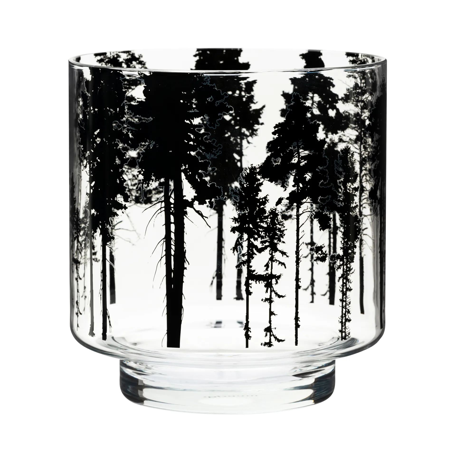Photophore/Vase Nordic The Forest 17 cm, Transparent-noir Muurla