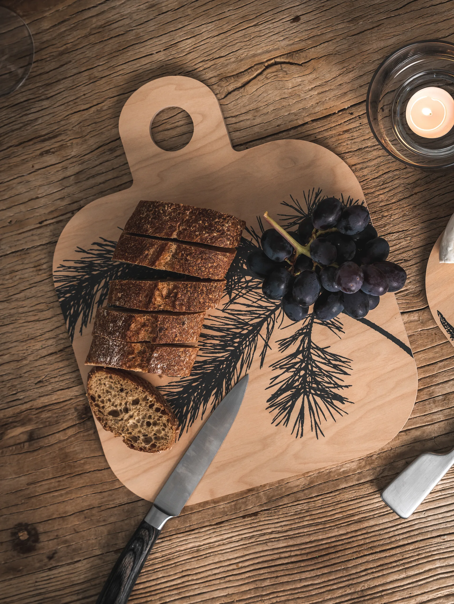 Planche à découper Forest 25x32 cm, naturel-noir Muurla