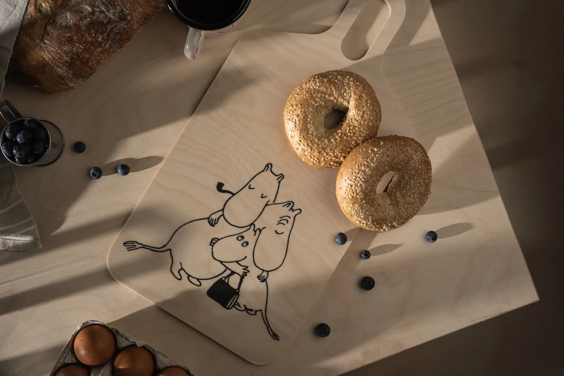 Planche à découper Mumin 80 23x44 cm, Blanc Muurla