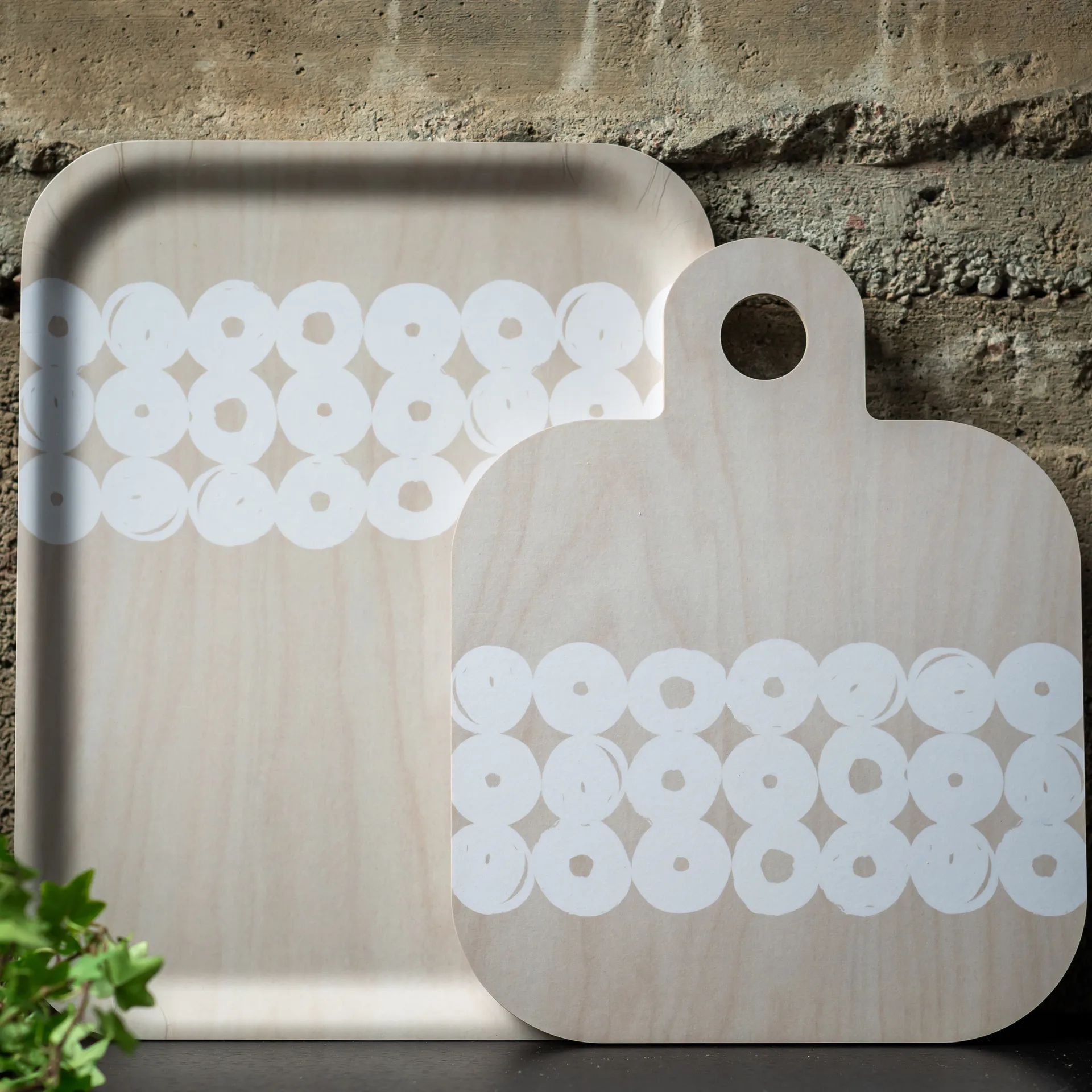 Planche à découper Twirl 25x32 cm, bouleau-blanc Muurla