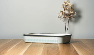 Plat à four en émail Vappu 19x32 cm - Green - Muurla