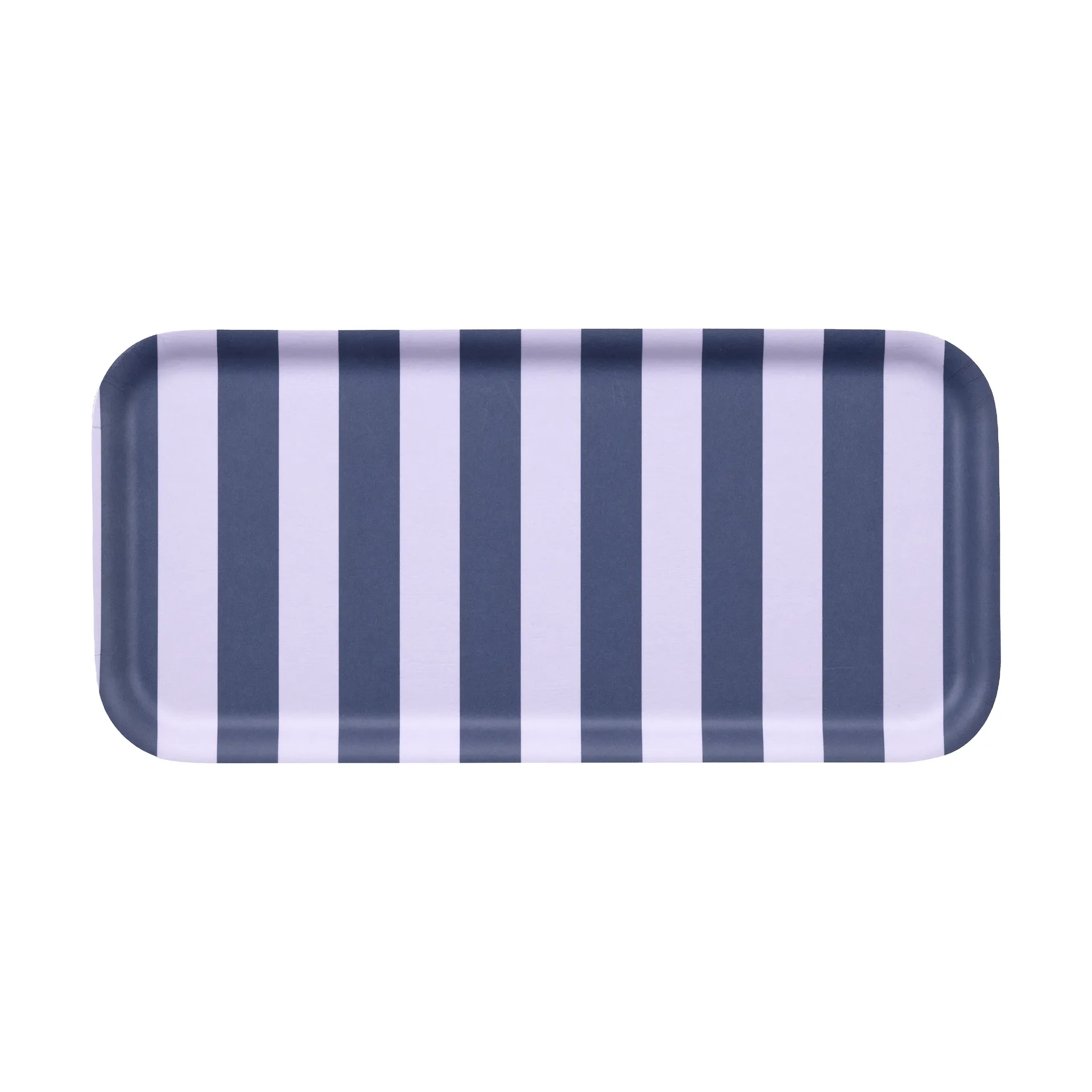 Plateau Checks & Stripes 13x27 cm, Lilac-blue Muurla