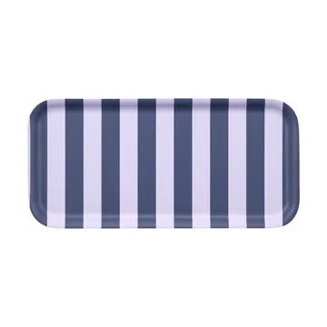 Plateau Checks & Stripes 13x27 cm - Lilac-blue - Muurla