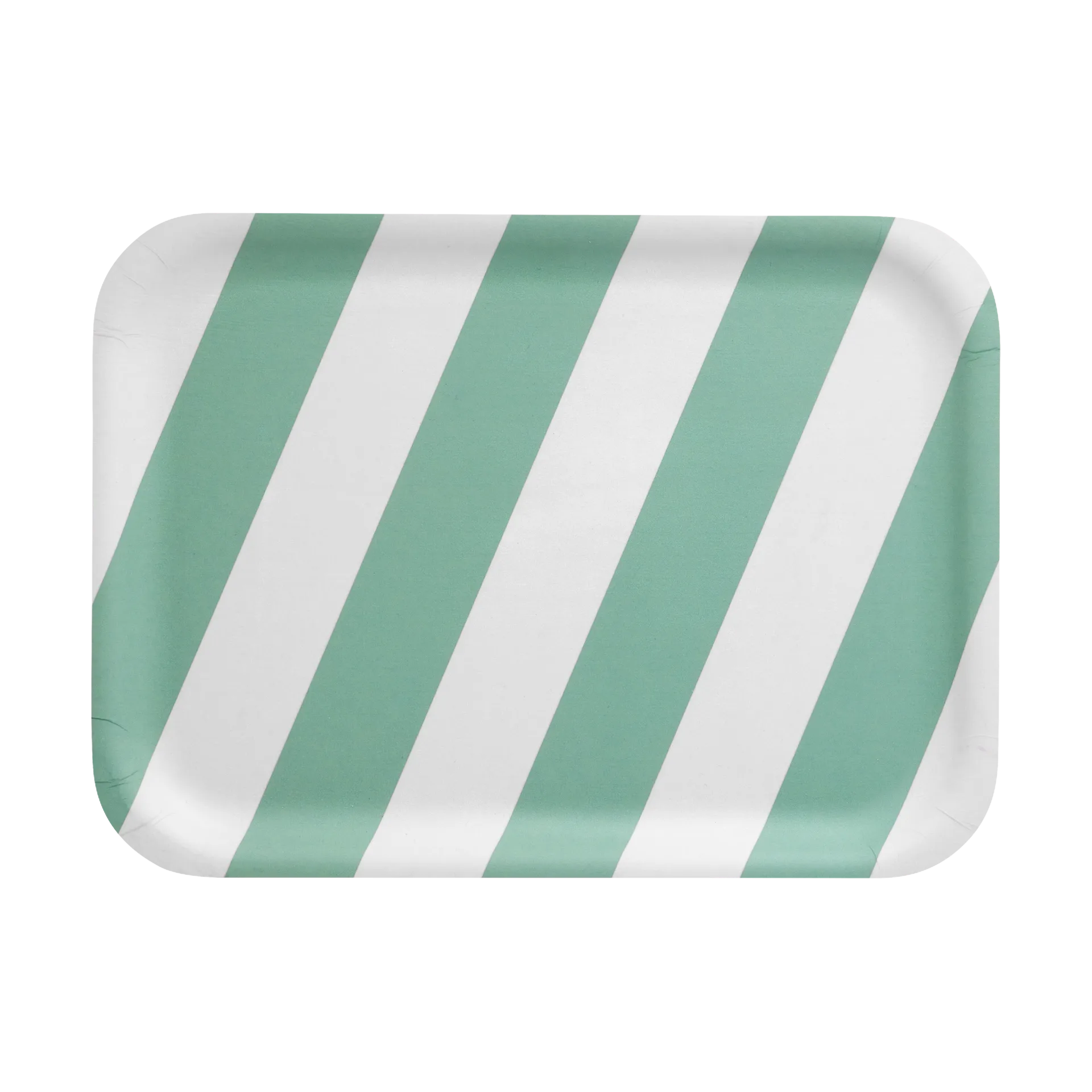 Plateau Checks & Stripes 20x27 cm, Mint Muurla