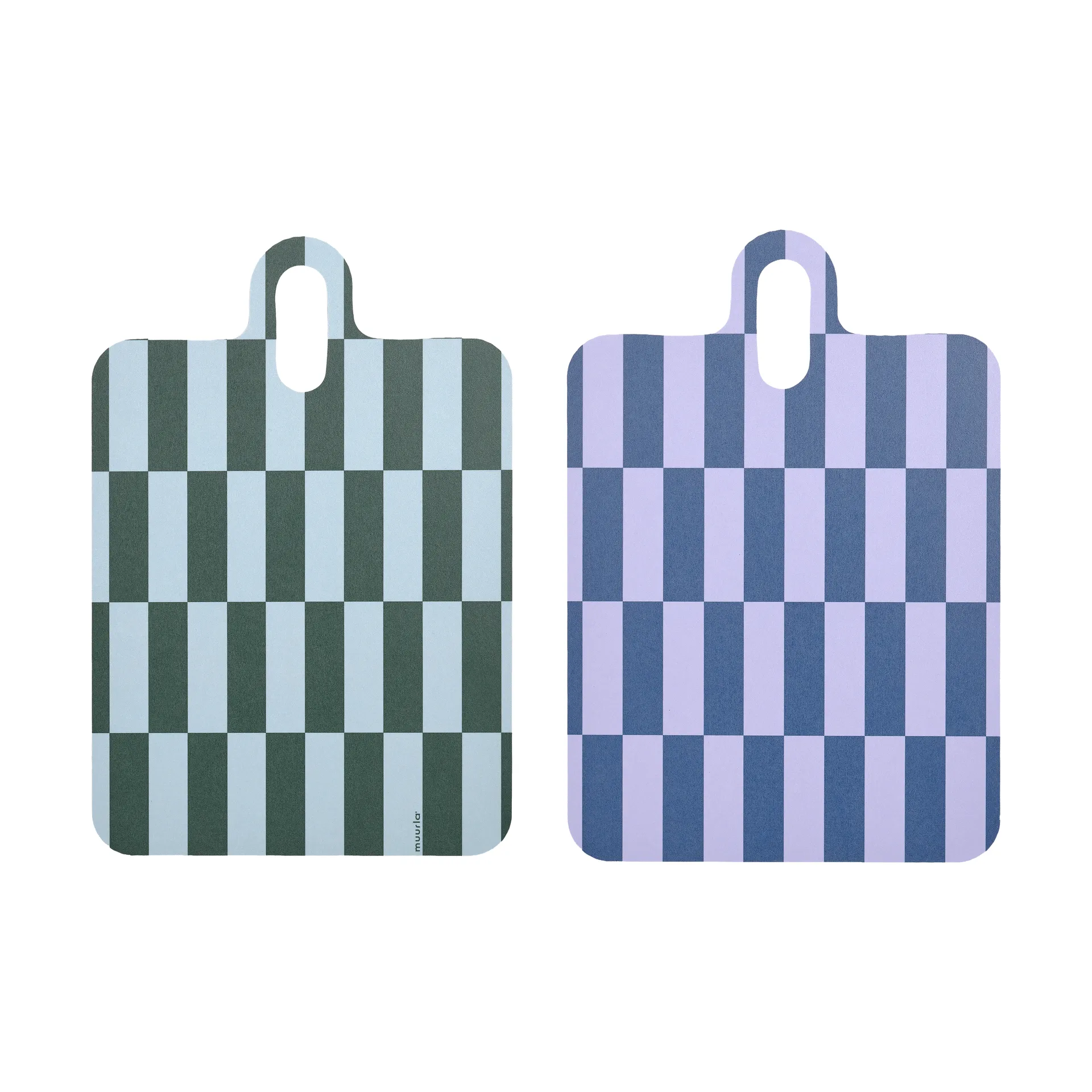 Plateau Checks & Stripes 21x31 cm, Lilac-blue-green Muurla