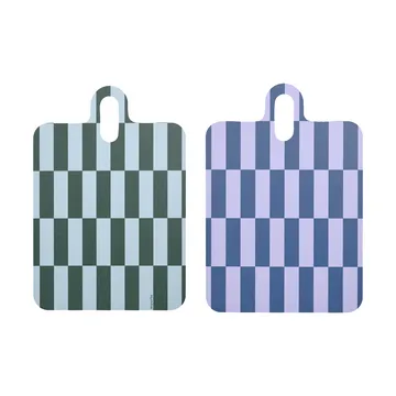 Plateau Checks & Stripes 21x31 cm - Lilac-blue-green - Muurla
