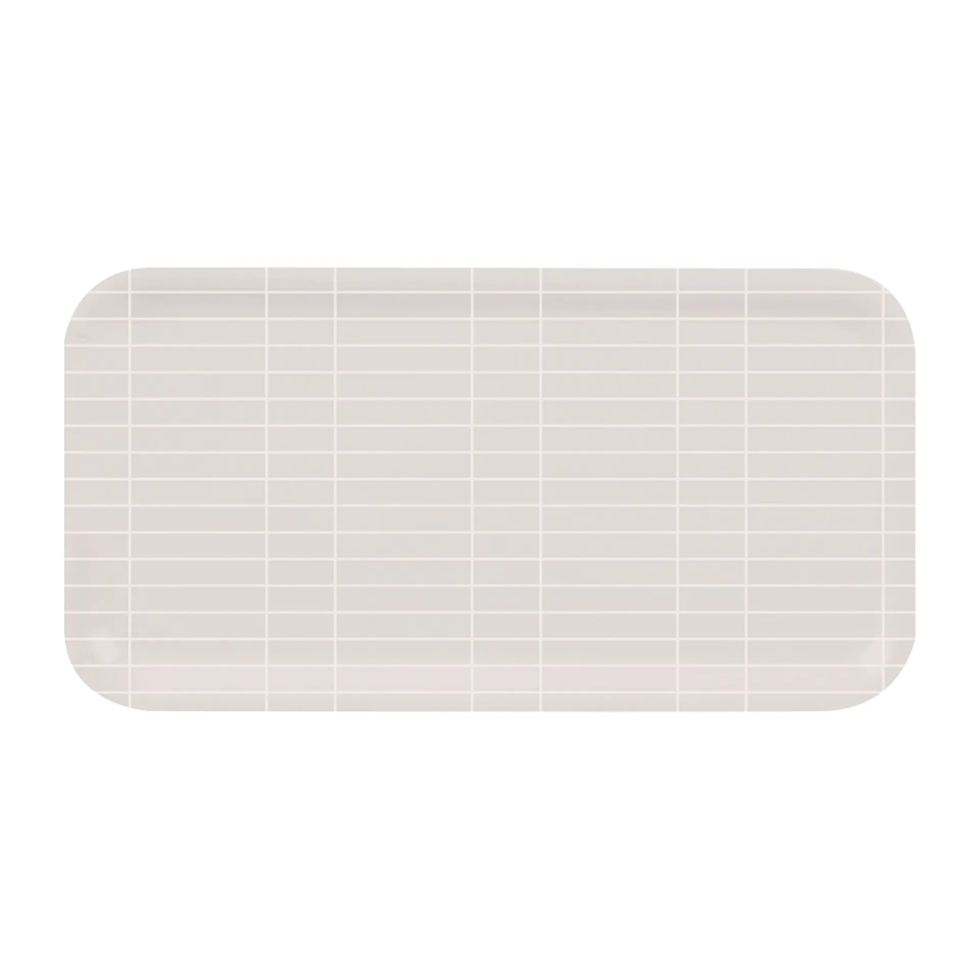 Plateau Checks & Stripes 22x43 cm, Beige-blanc Muurla