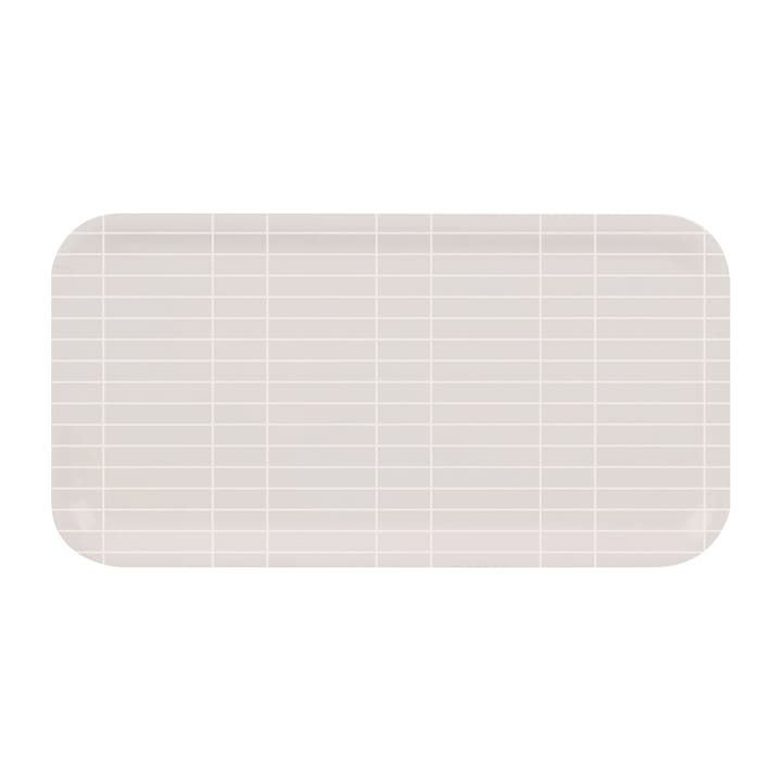 Plateau Checks & Stripes 22x43 cm - Beige-blanc - Muurla