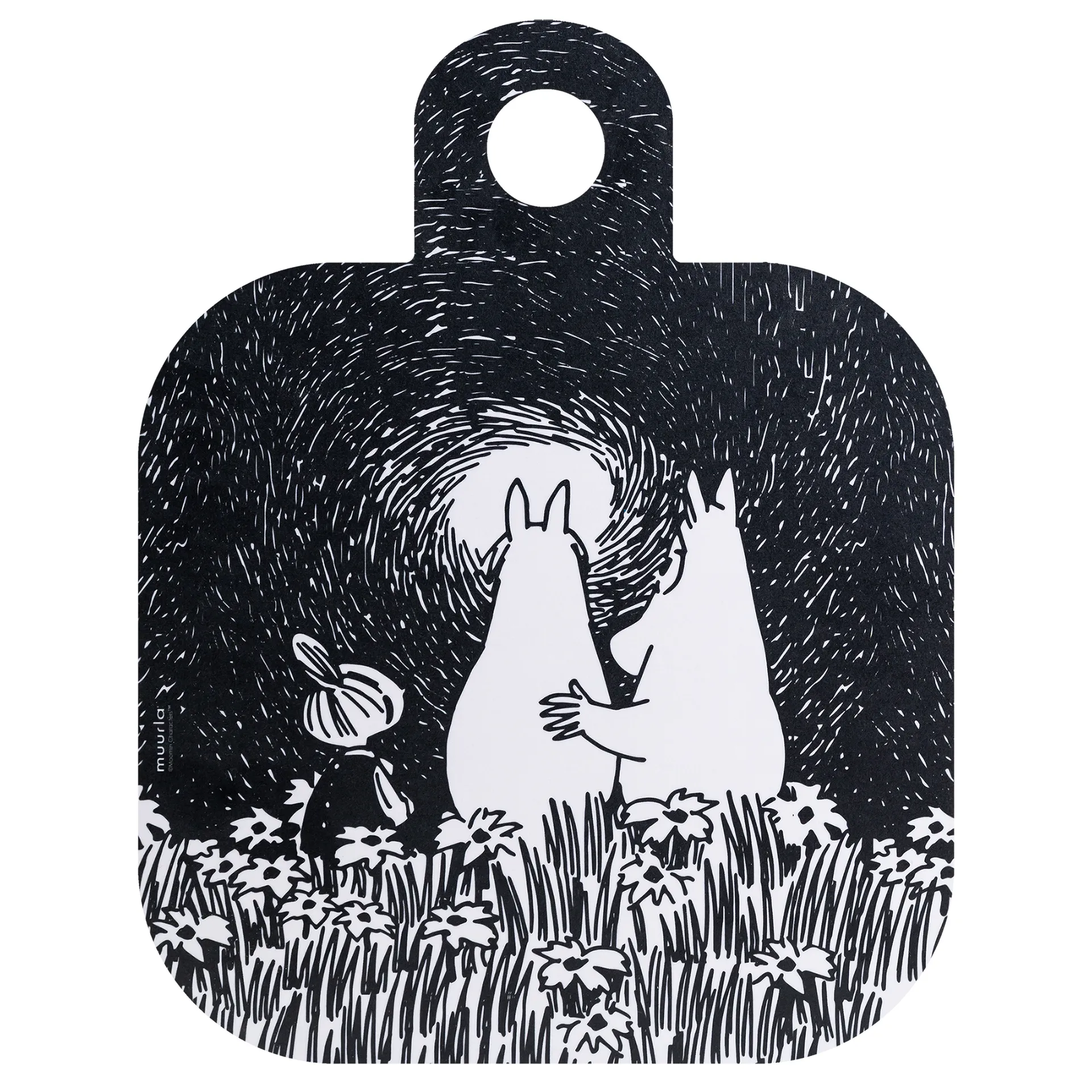 Plateau Chop & Serve Friendship 25x32 cm, Noir-Rose Muurla