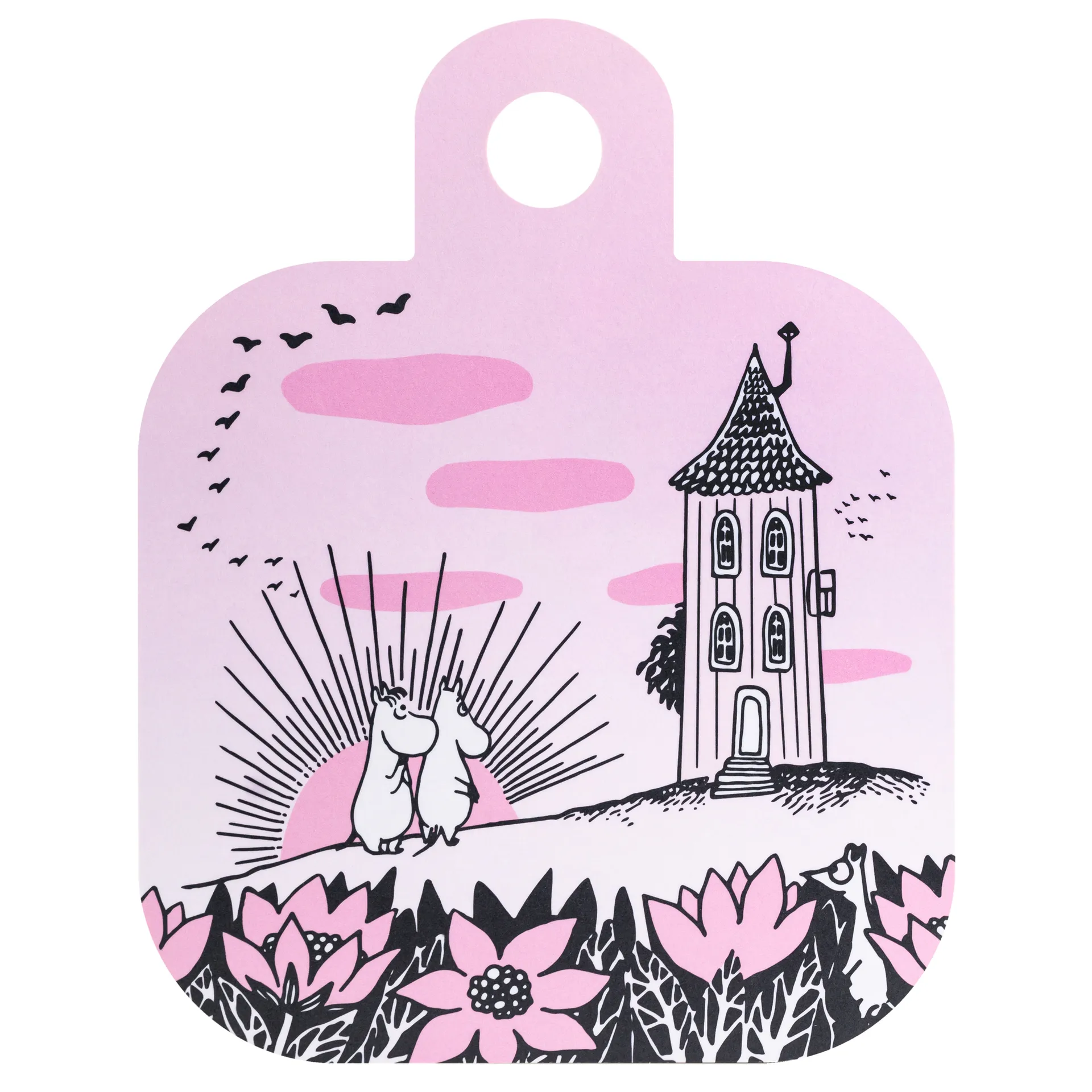 Plateau Chop & Serve Friendship 25x32 cm, Noir-Rose Muurla