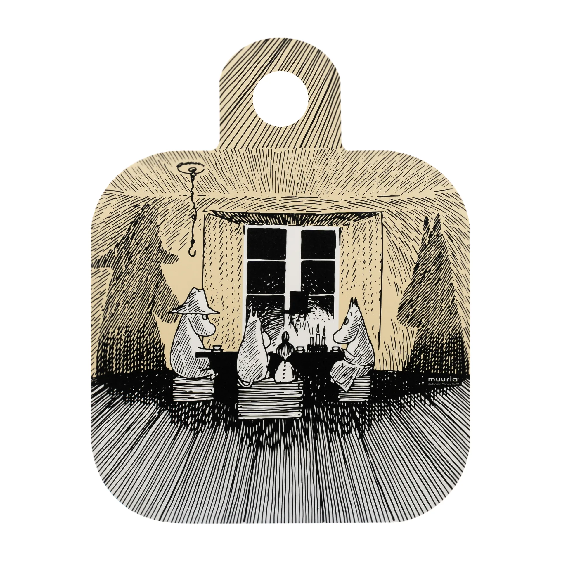 Plateau Chop & Serve Shadows 25x32 cm, Noir Muurla