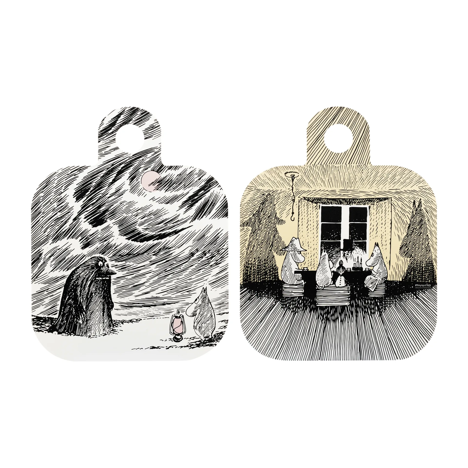 Plateau Chop & Serve Shadows 25x32 cm, Noir Muurla