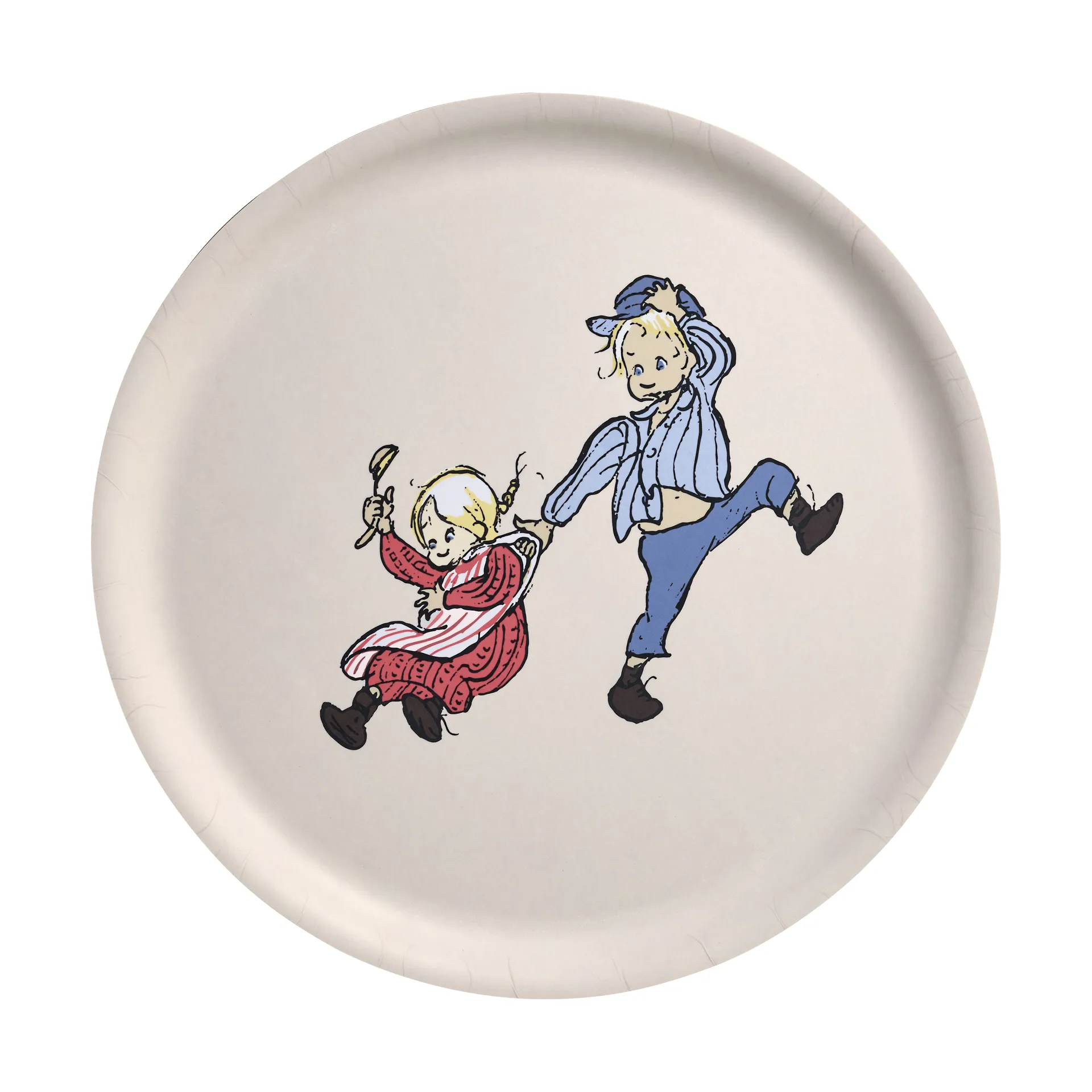 Plateau Emil och Ida Ø35 cm, Blanc Muurla