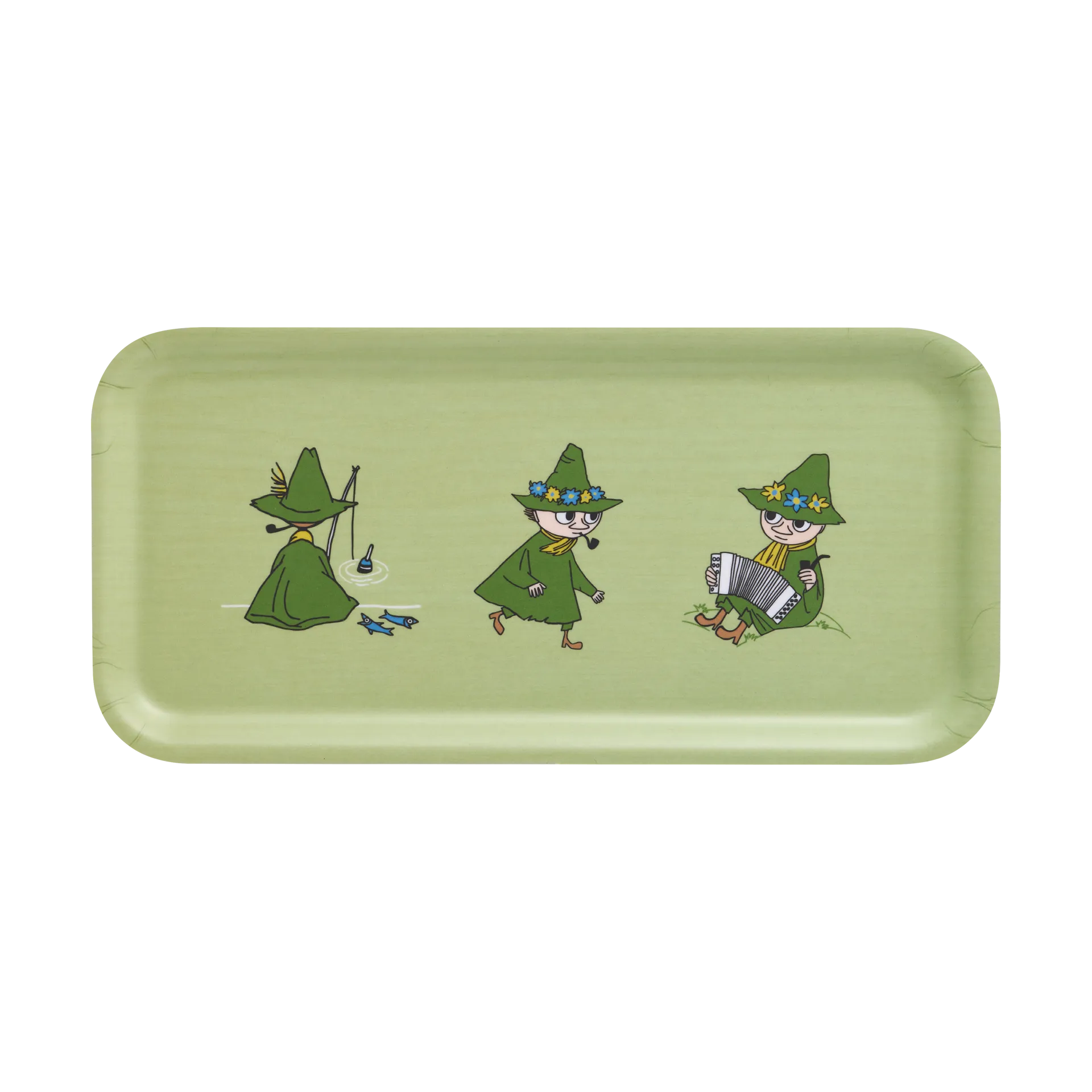 Plateau Moomin 13x27 cm, Retro Snufkin Muurla