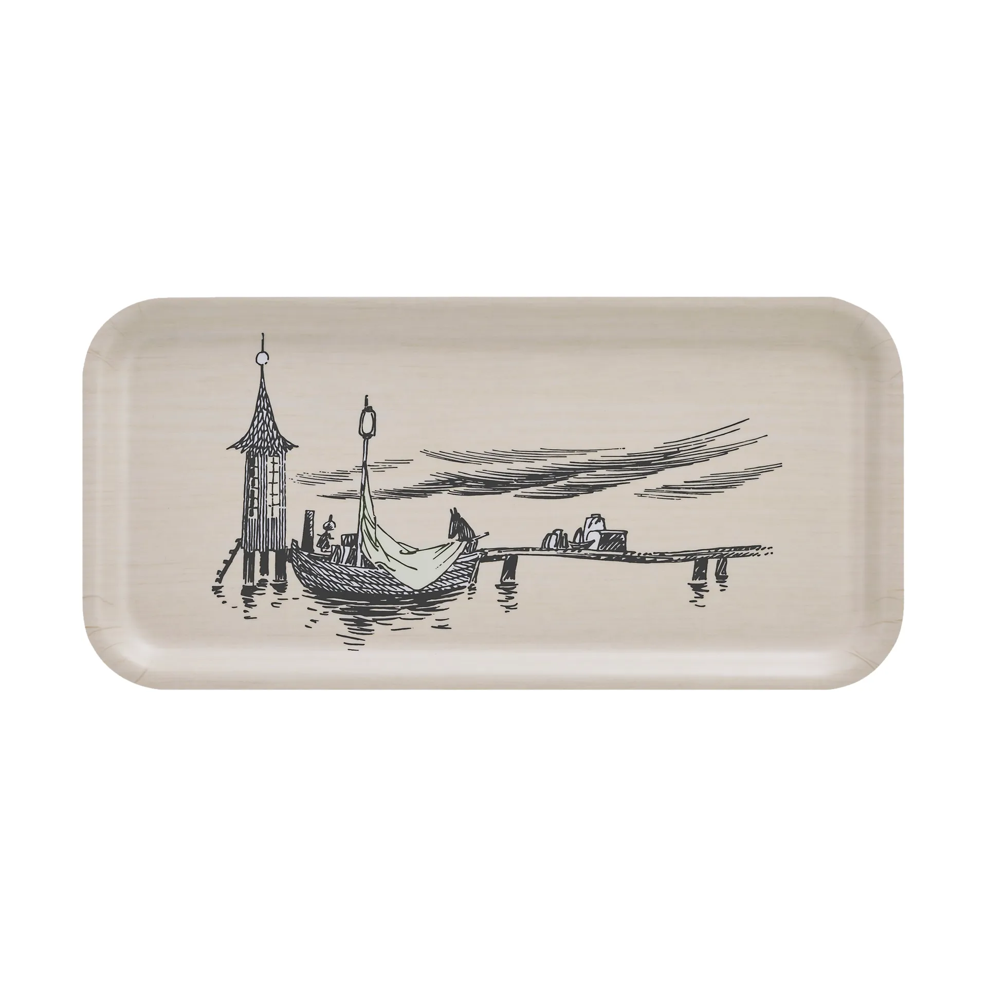 Plateau Moomin 13x27 cm, The pier Muurla