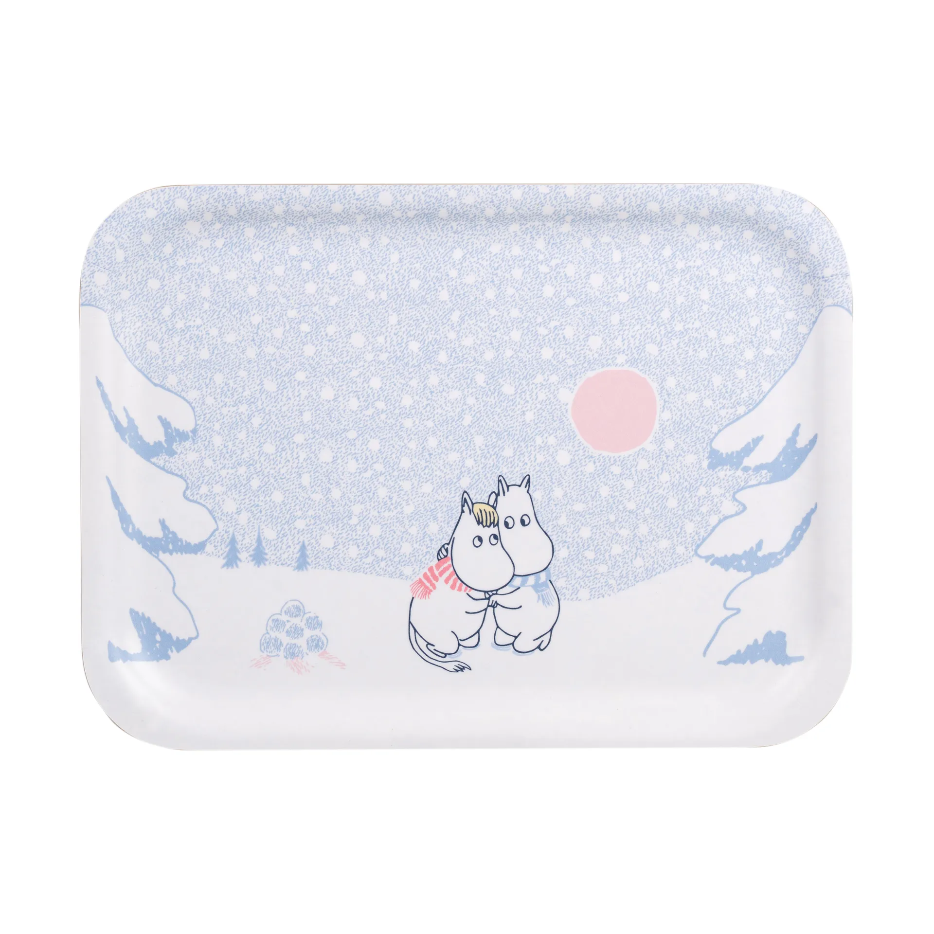 Plateau Moomin 20x27 cm, Let it snow Muurla