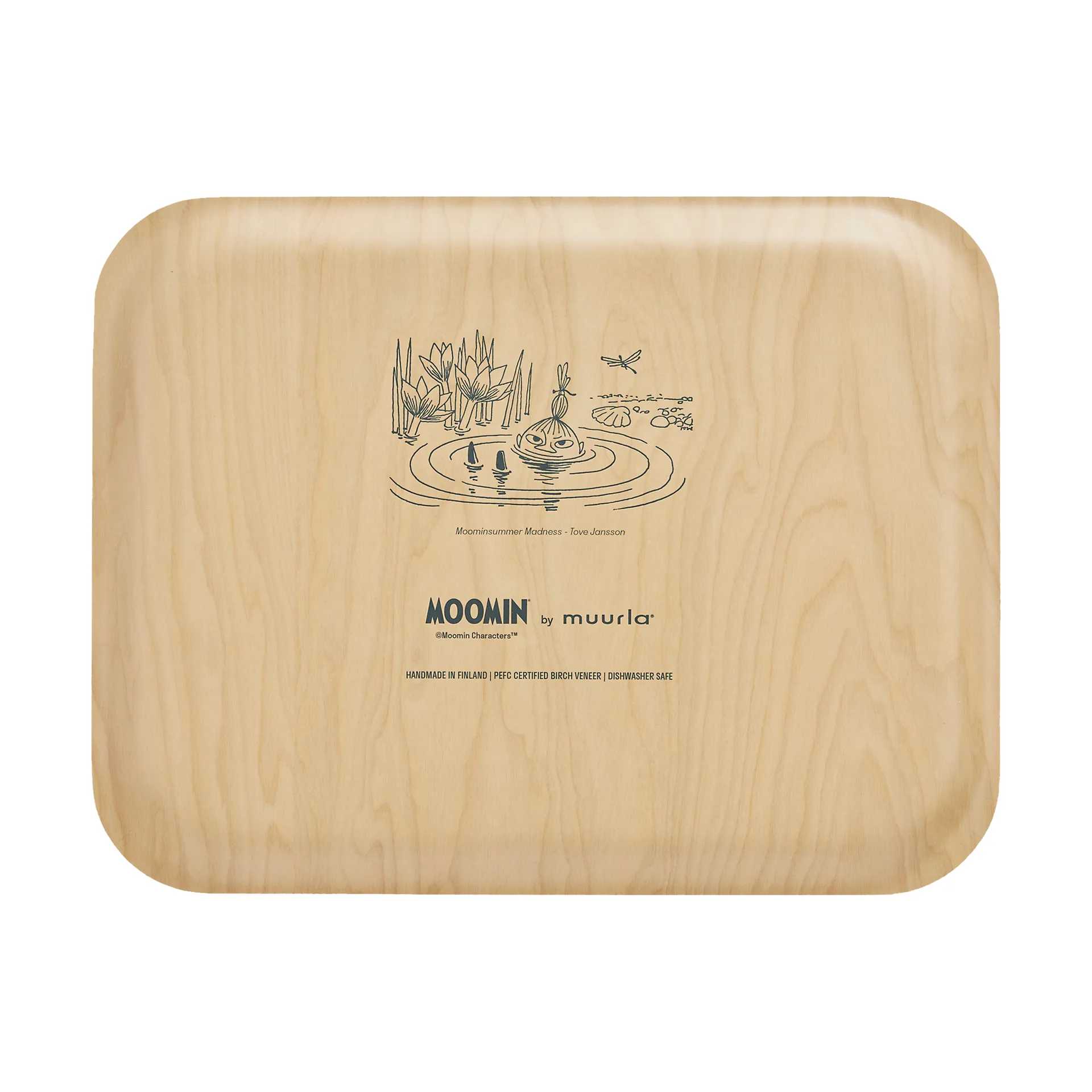 Plateau Moomin 28x36 cm, The pond Muurla
