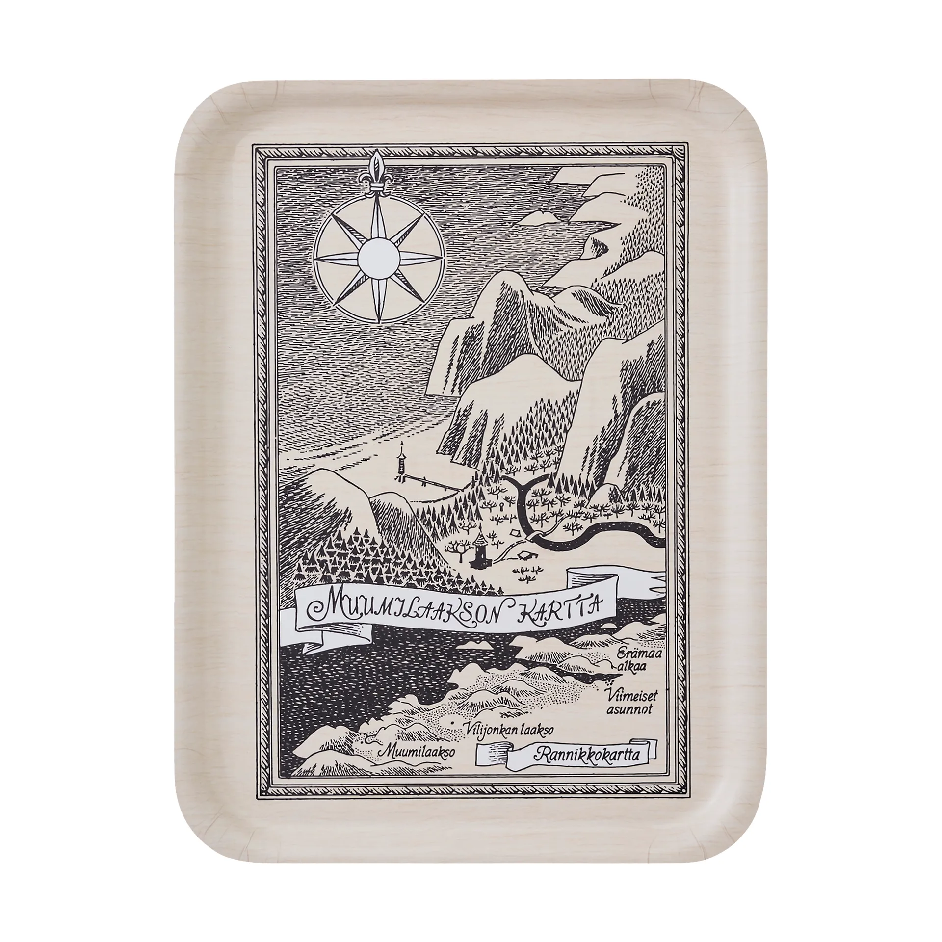 Plateau Moomin 32x42 cm, Finnish Moominvalley map Muurla