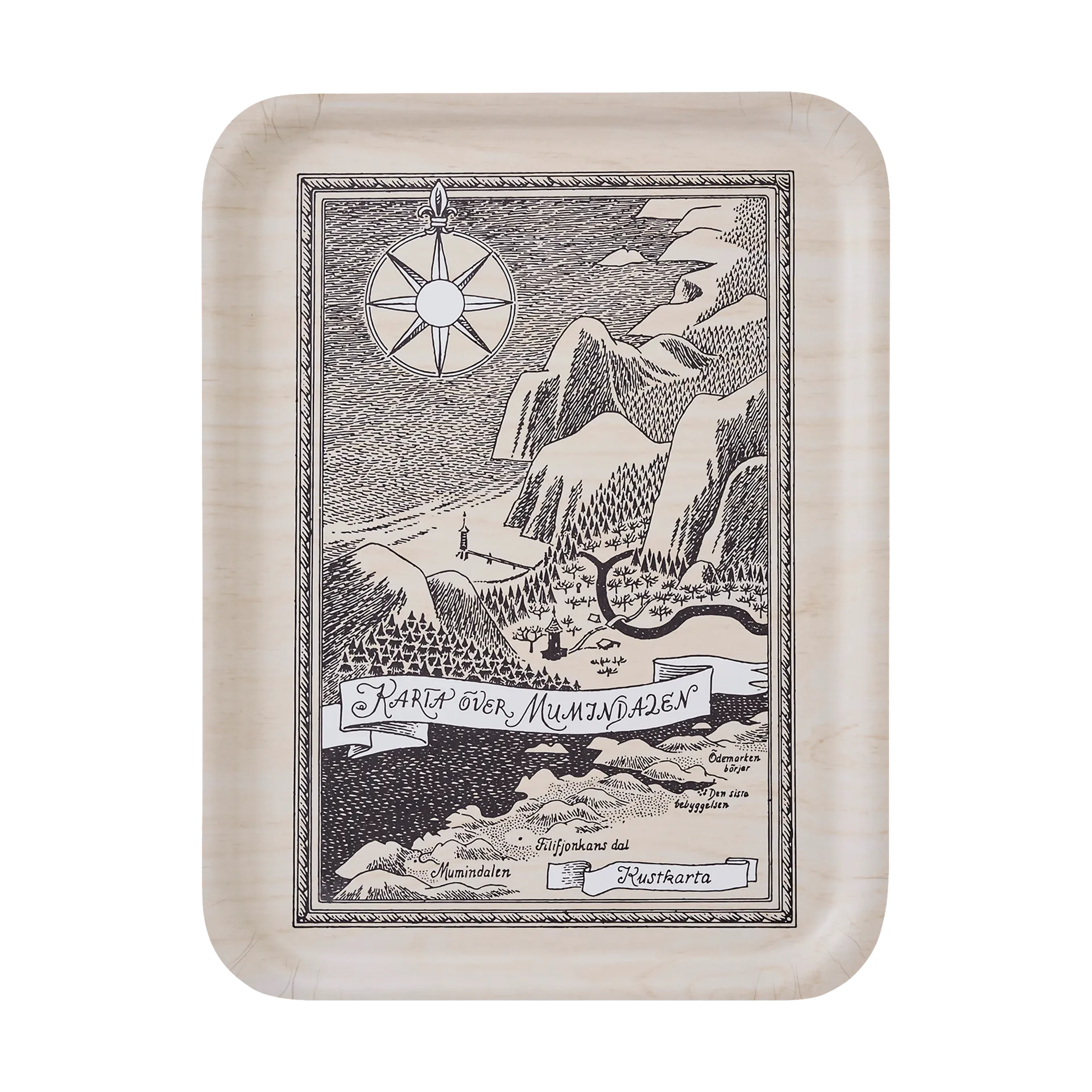 Plateau Moomin 32x42 cm, Swedish Moominvalley map Muurla