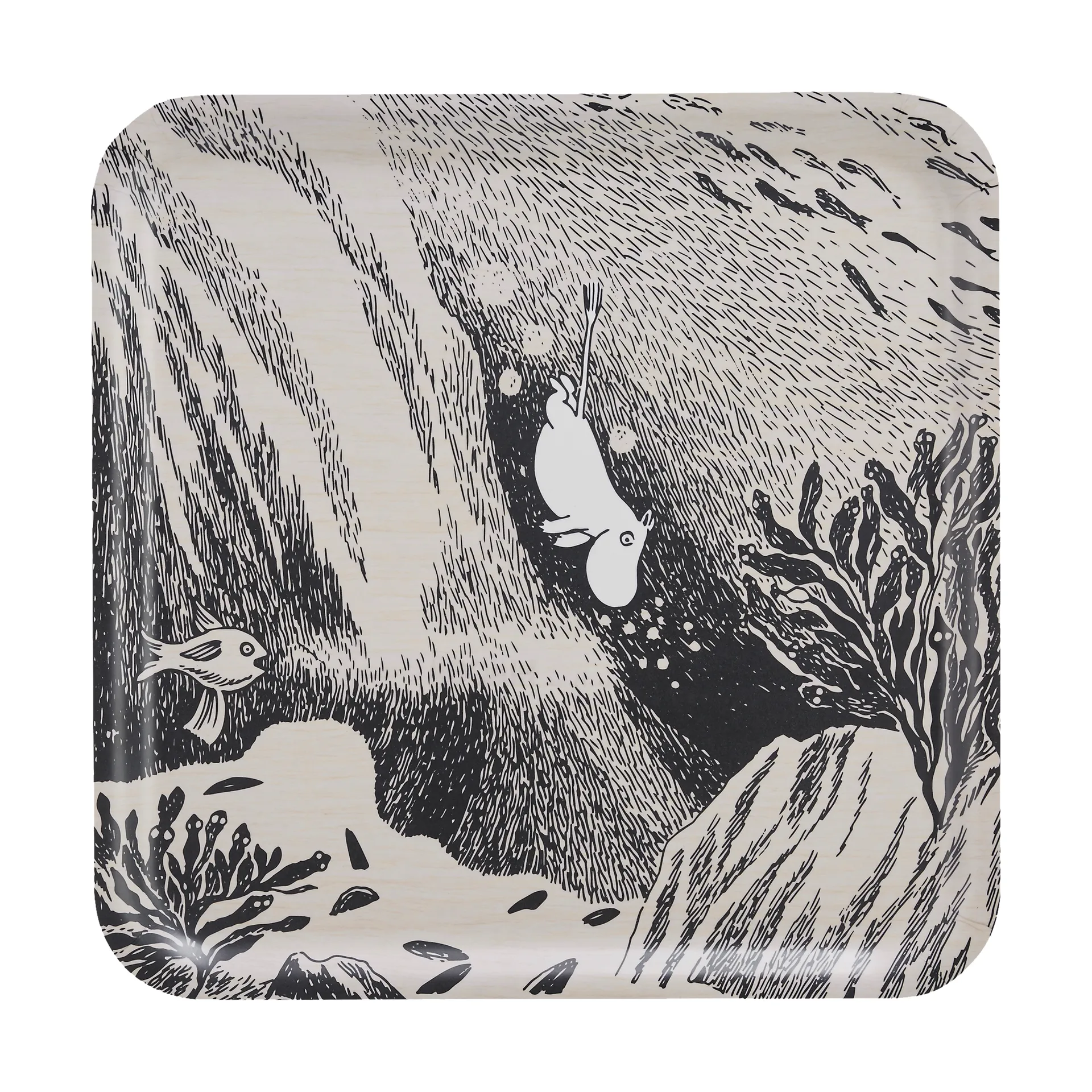 Plateau Moomin 33x33 cm, The dive Muurla