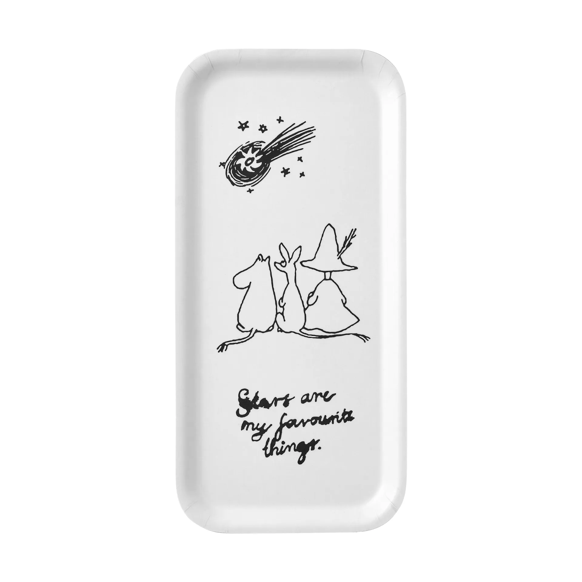 Plateau Mumin 80 13x27 cm, Blanc Muurla