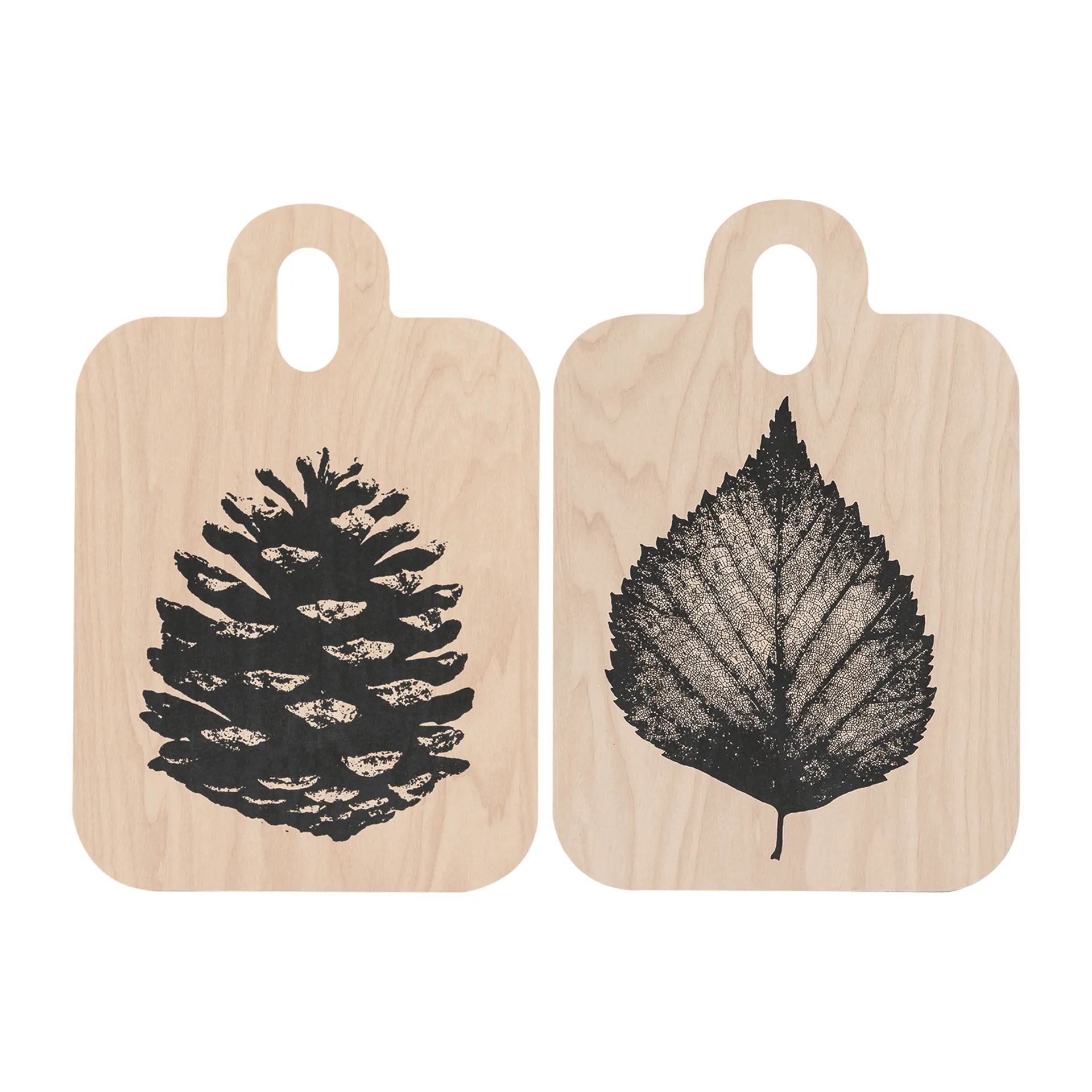 Plateau Nordic Chop & Serve 21x31 cm, The Pine Cone-The Birch Leaf Muurla
