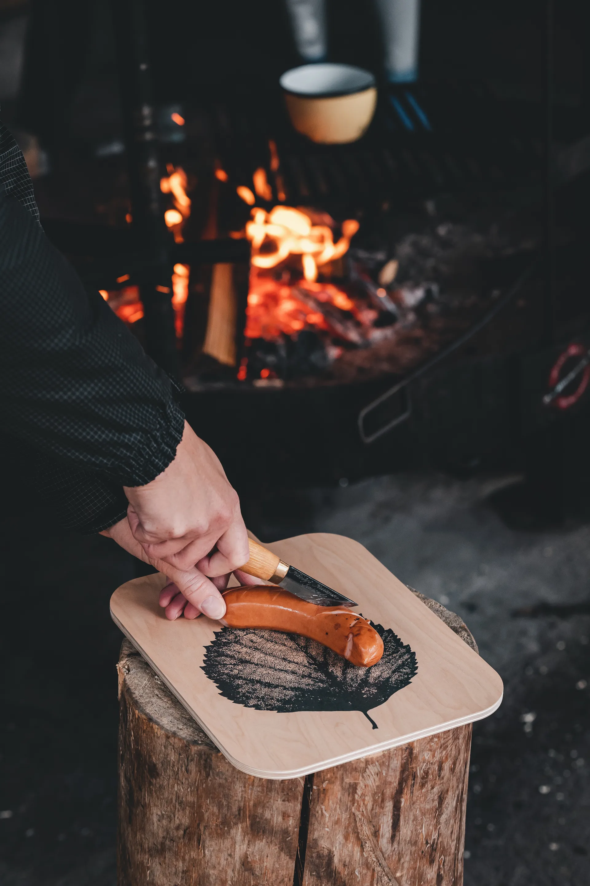 Plateau Nordic Chop & Serve 21x31 cm, The Pine Cone-The Birch Leaf Muurla