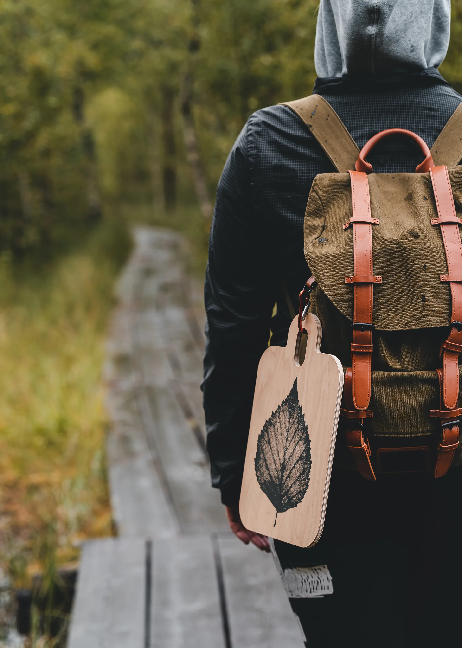 Plateau Nordic Chop & Serve 21x31 cm, The Pine Cone-The Birch Leaf Muurla