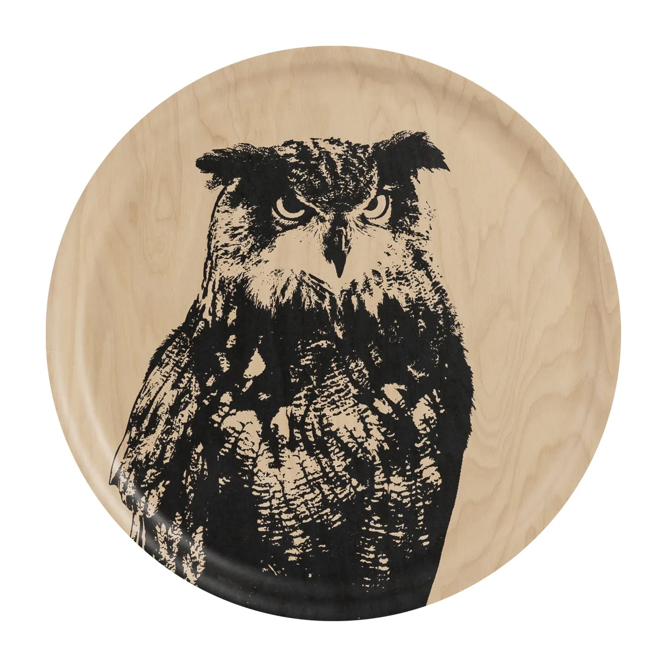 Plateau Nordic The Eagle Owl Ø35 cm, Nature-noir Muurla