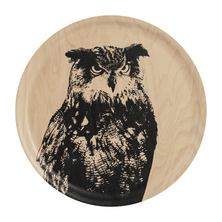 Plateau Nordic The Eagle Owl Ø35 cm - Nature-noir - Muurla