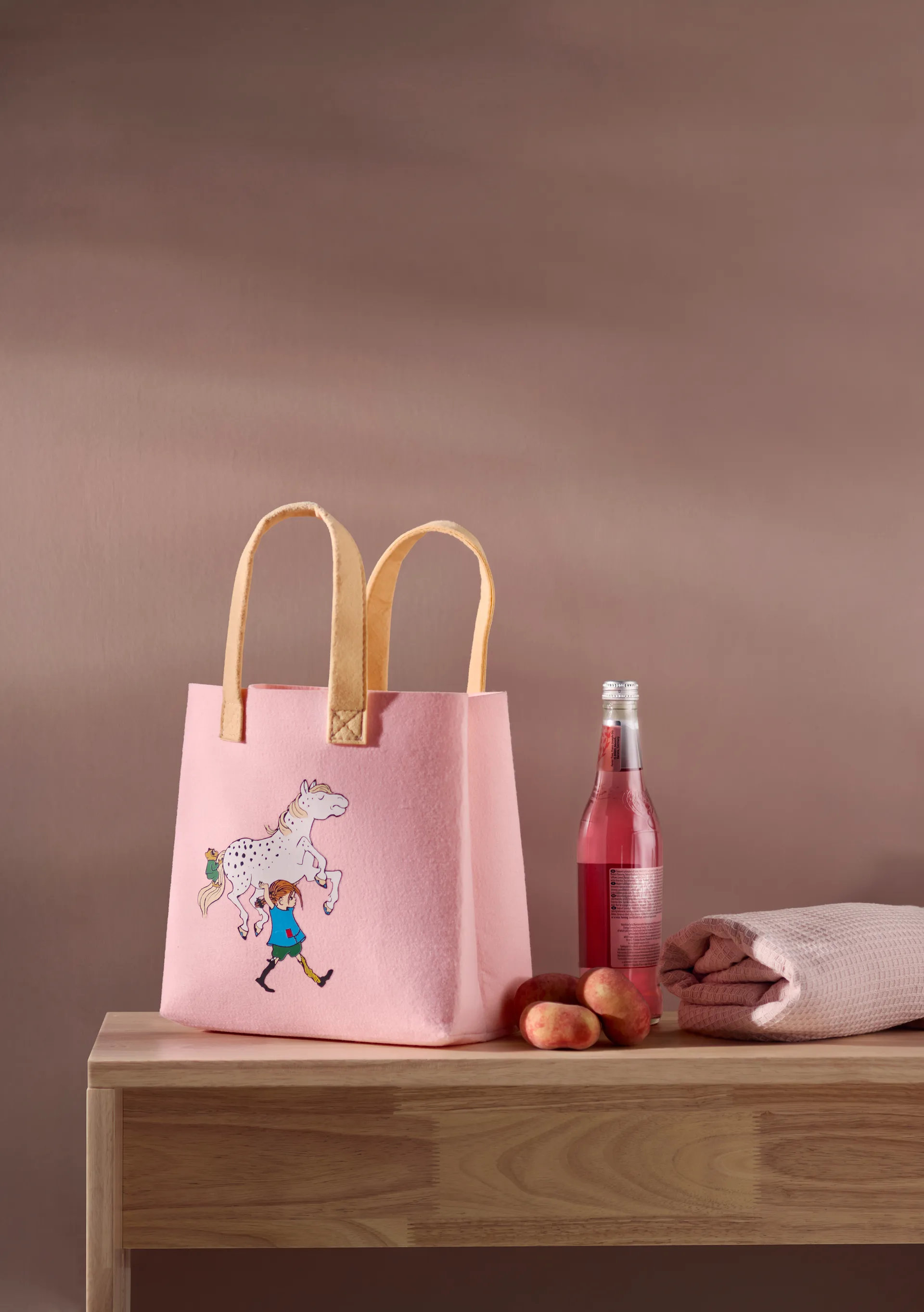 Sac Pippi Tote Bag 25x25 cm, Pippi and the Horse Muurla