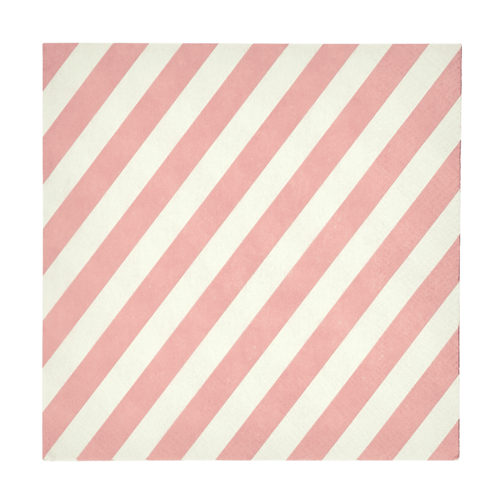Serviette en papier Check & Stripes 25x25 cm 20 pièces - Beige - Muurla