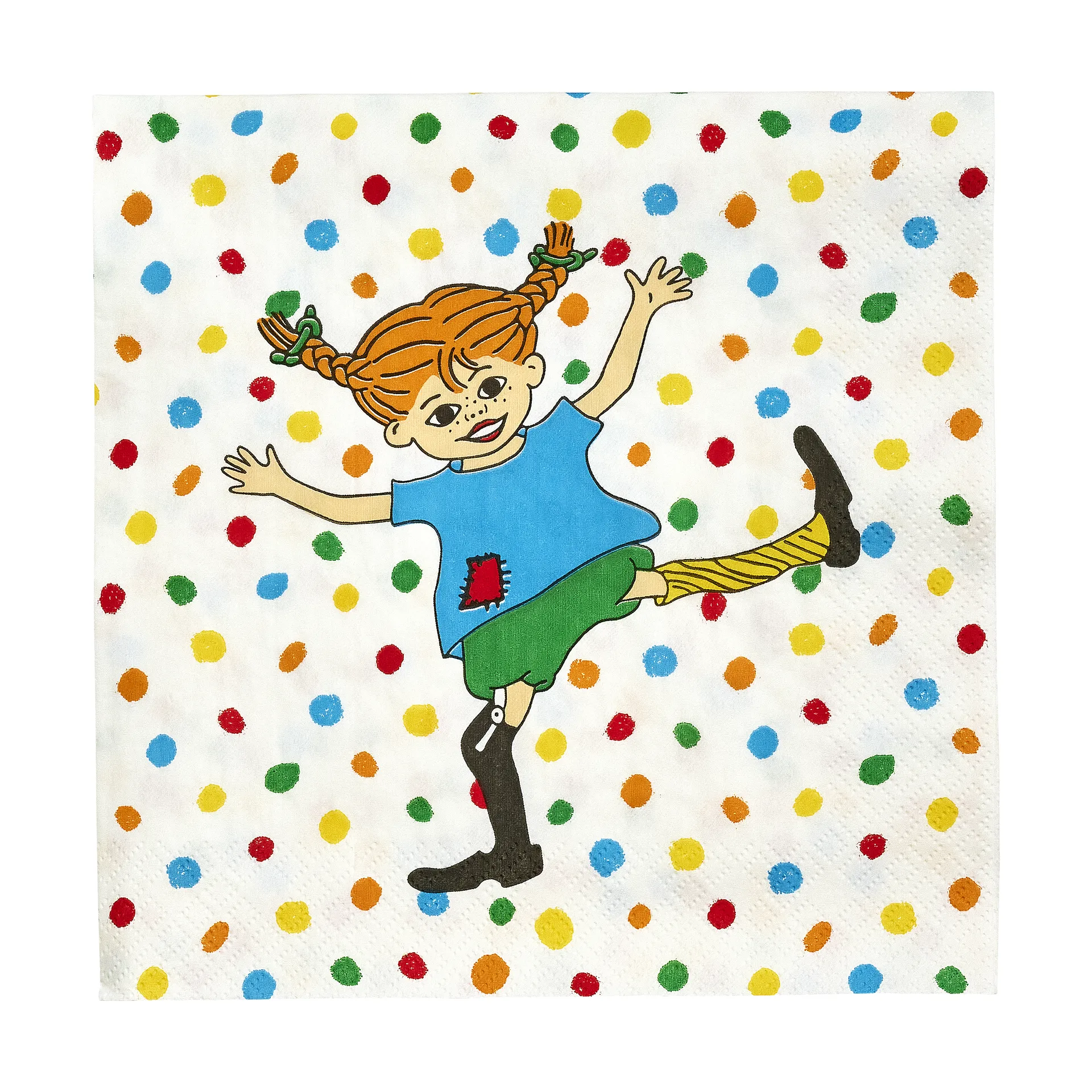 Serviettes Pippi 33x33 cm, lot de 20, Hoppsansa Muurla