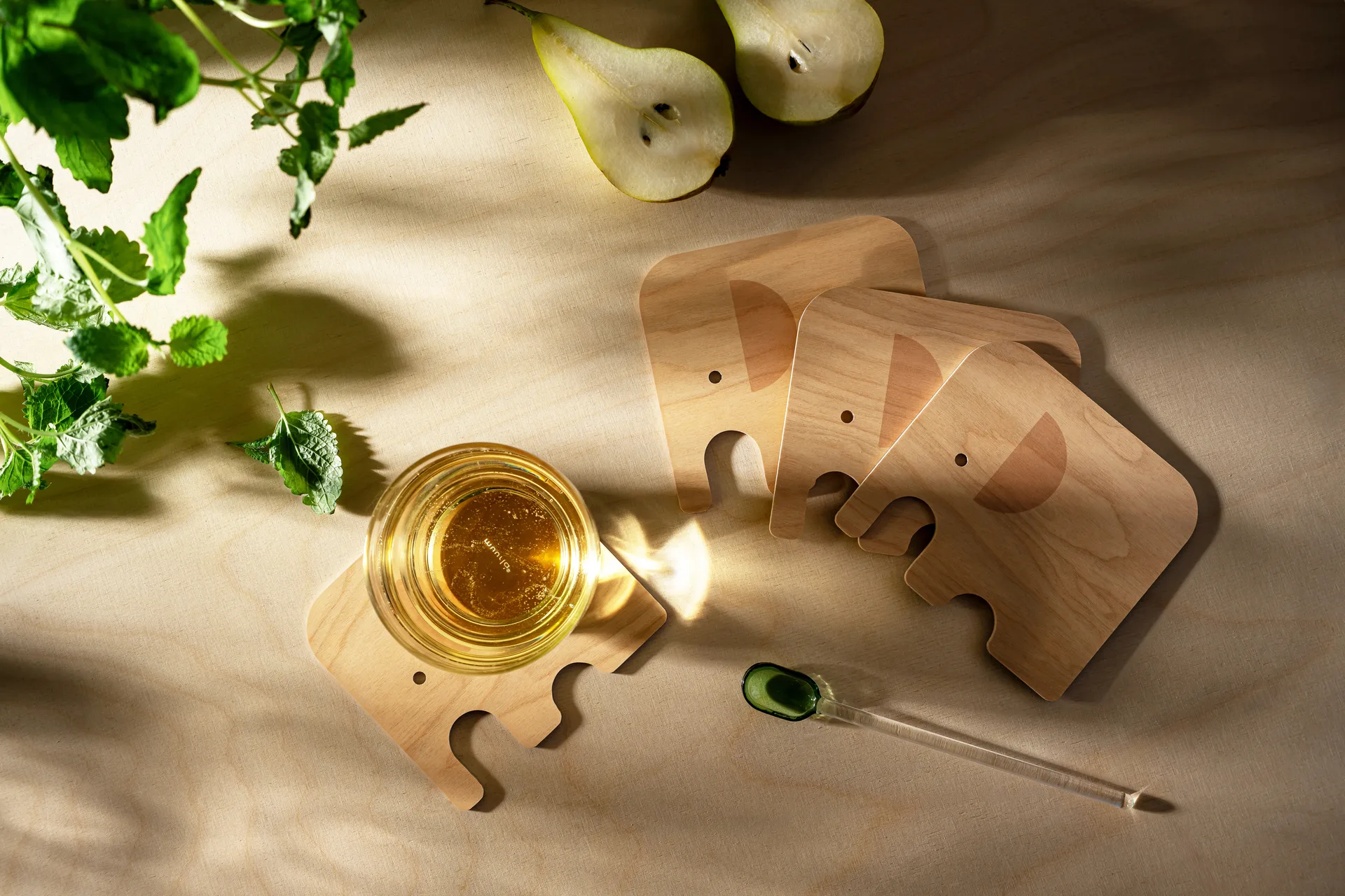 Sous-verre Elephant 11x10 cm, Green Muurla