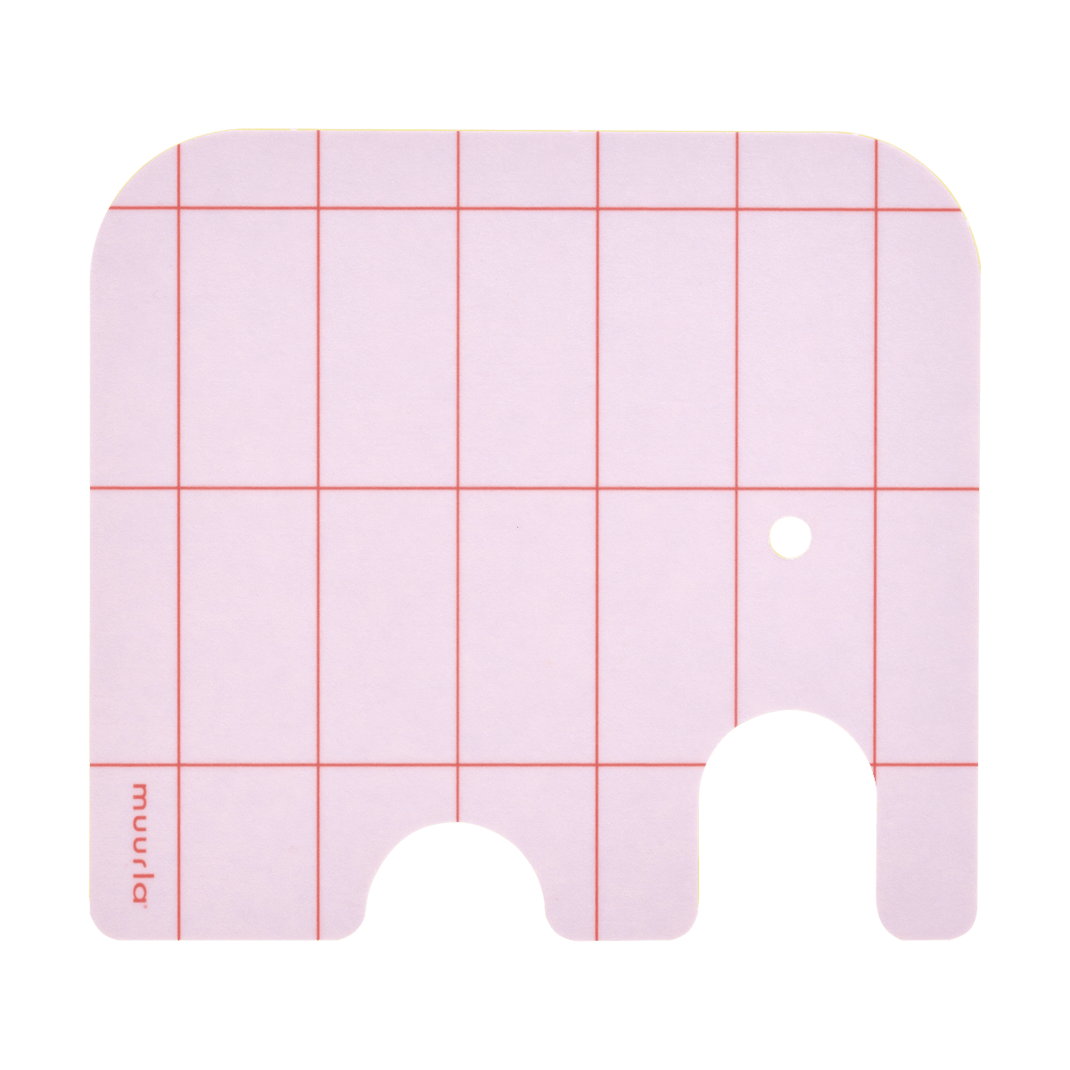 Muurla Sous-verre Elephant 11x10 cm Pink | Design Scandinave | Dessous de verre | Rose