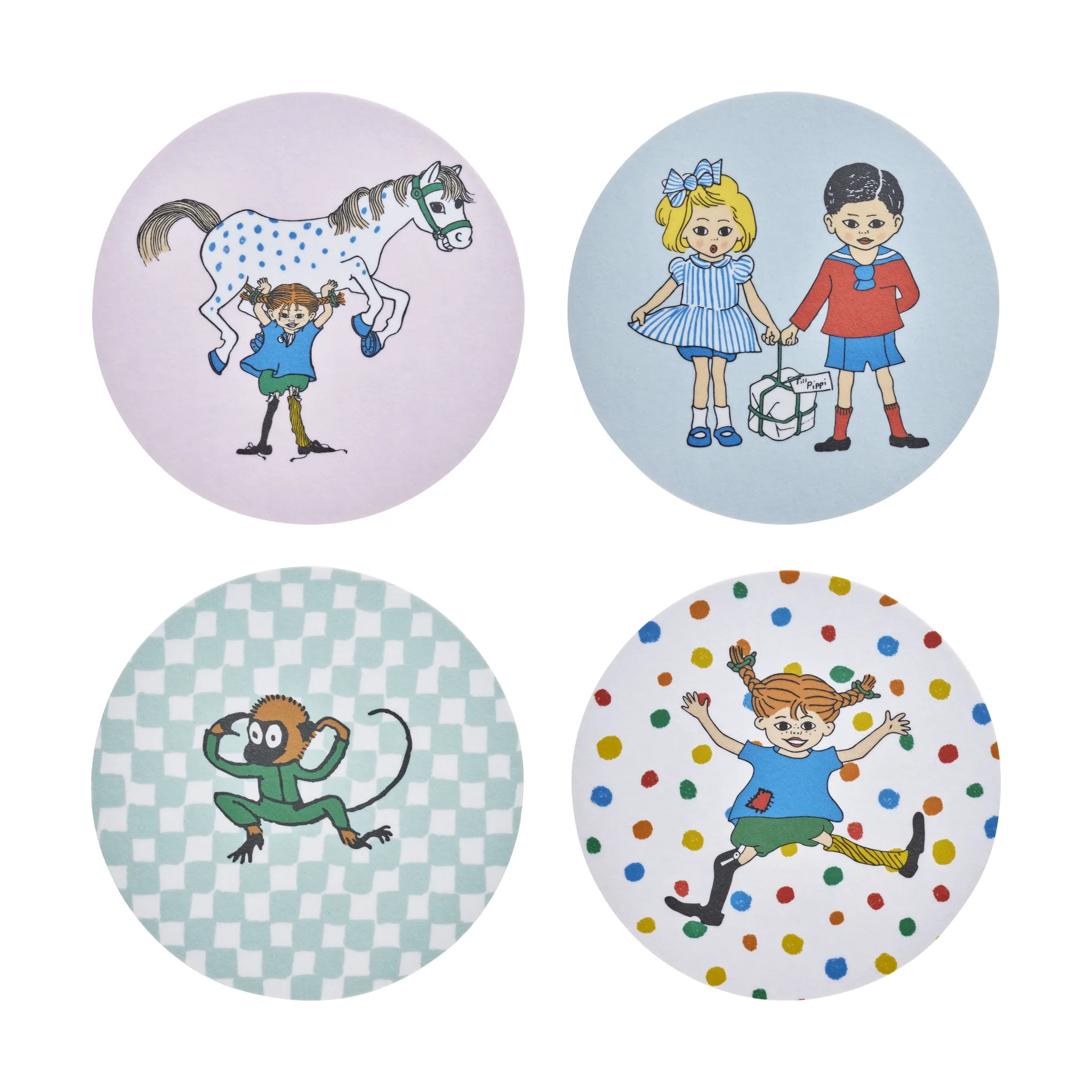 Sous-verres Pippi 4 pièces, Hoppsansa Muurla