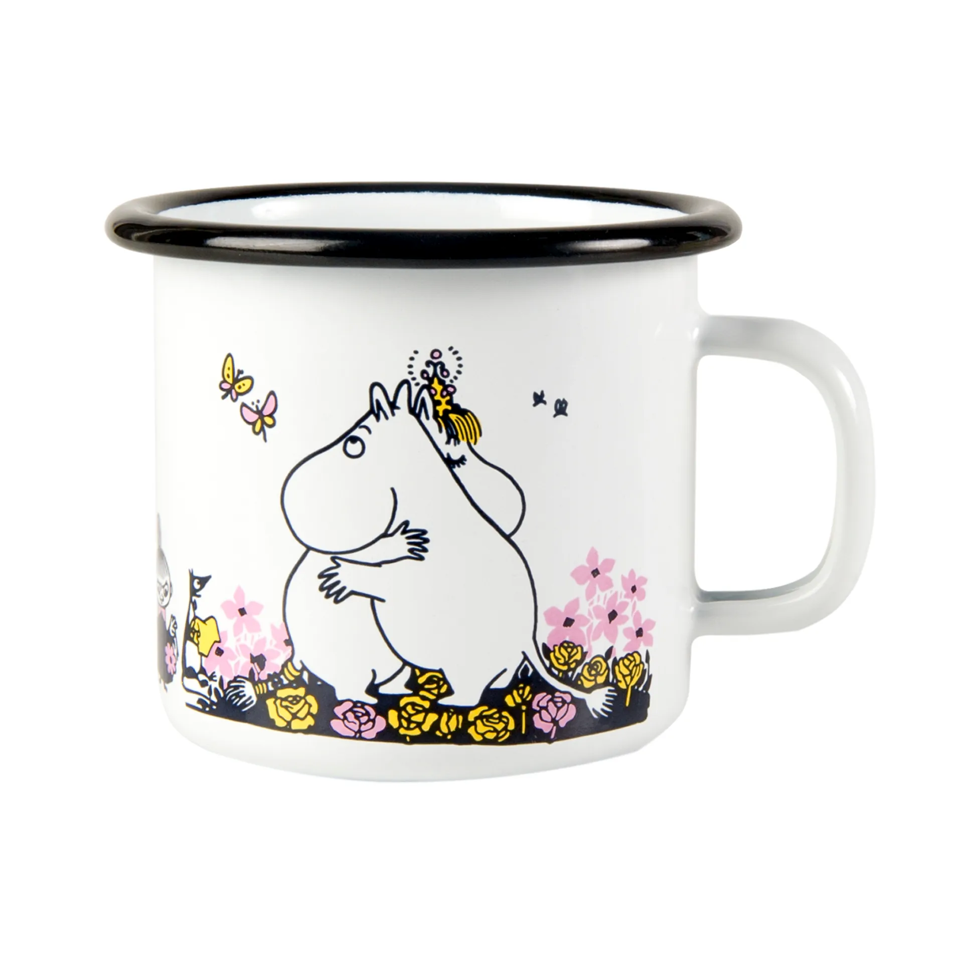 Tasse émail Moomin câlin 25 cl, Blanc Muurla