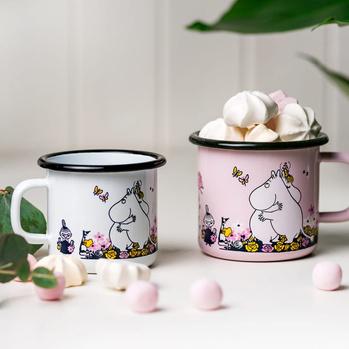 Tasse émail Moomin câlin 25 cl - Blanc - Muurla