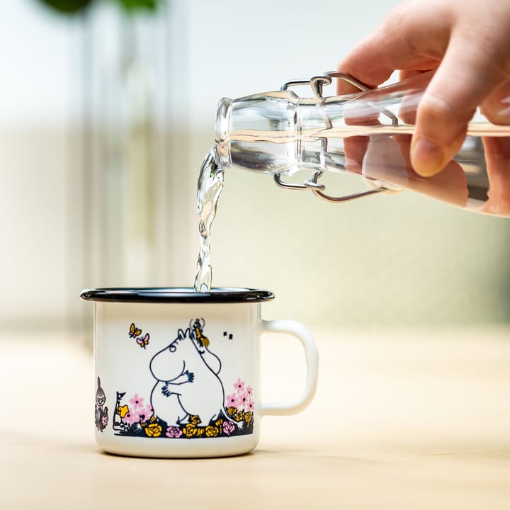 Tasse émail Moomin câlin 25 cl - Blanc - Muurla