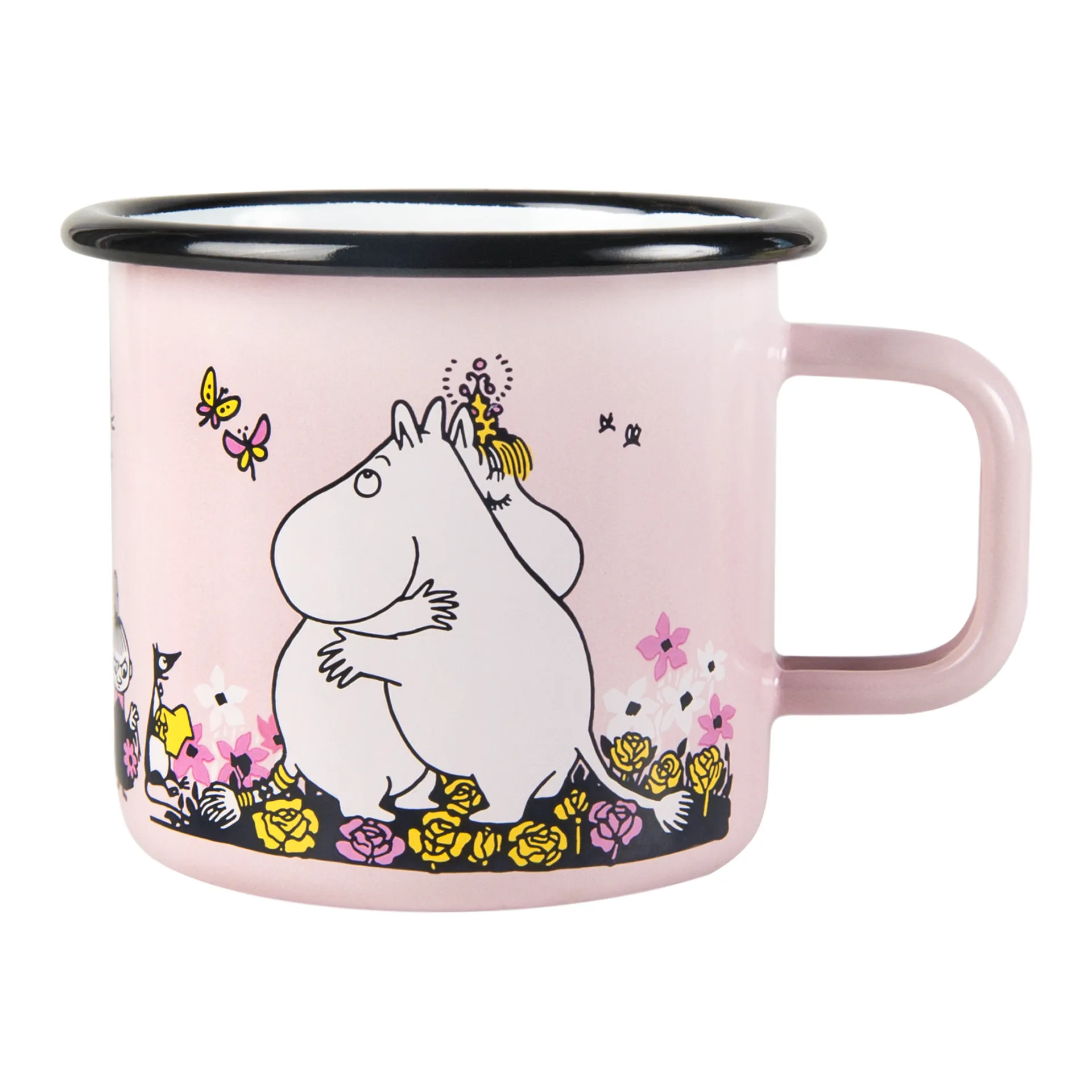 Tasse émail Moomin câlin 37 cl, Rose Muurla