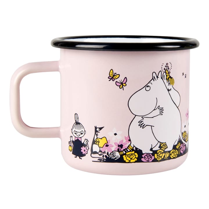 Tasse émail Moomin câlin 37 cl - Rose - Muurla