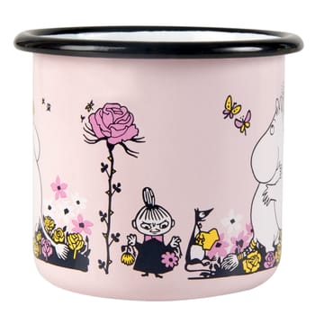 Tasse émail Moomin câlin 37 cl - Rose - Muurla