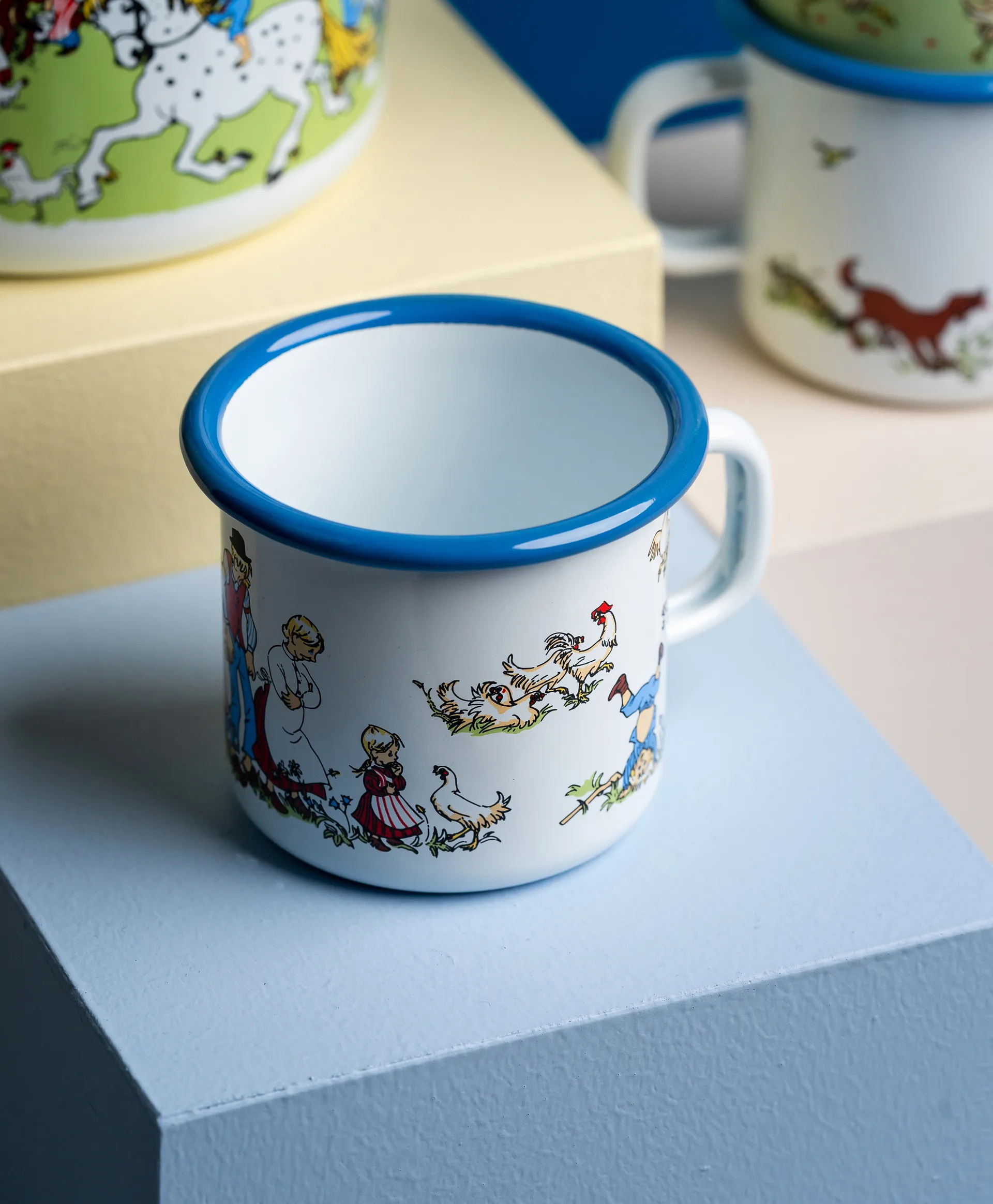 Tasse émaillée bleue Emil 1,5 dl, Bleu clair Muurla