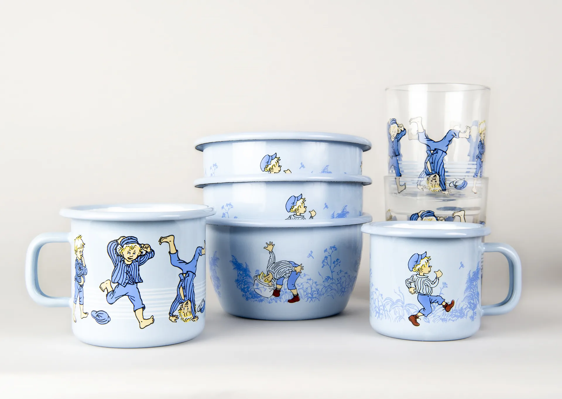 Tasse émaillée bleue Emil 2,5 dl, Bleu clair Muurla
